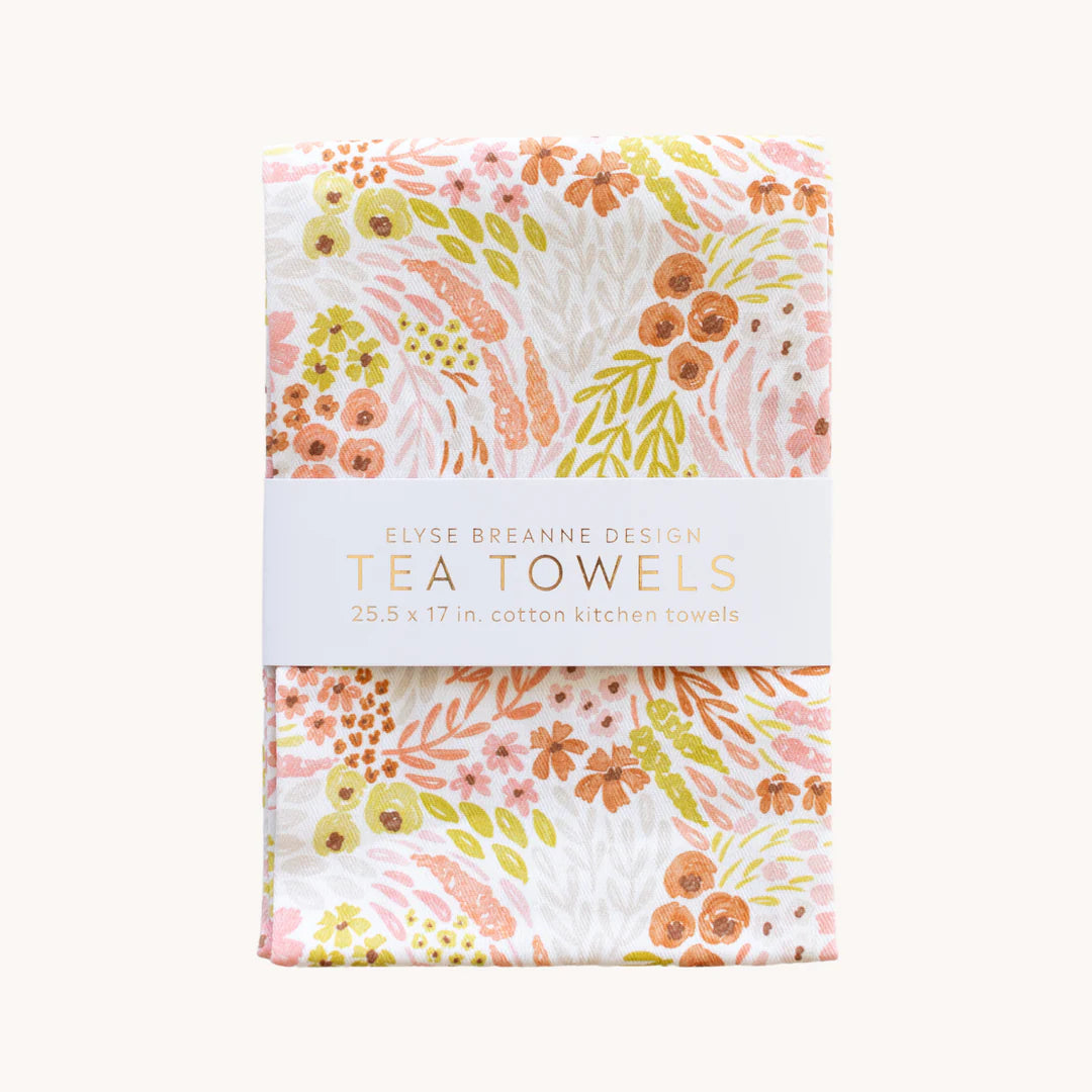 Set of Two Tea Towels, Limelight