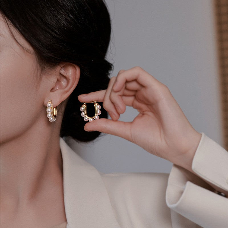 18k Waterproof Pearl Earrings