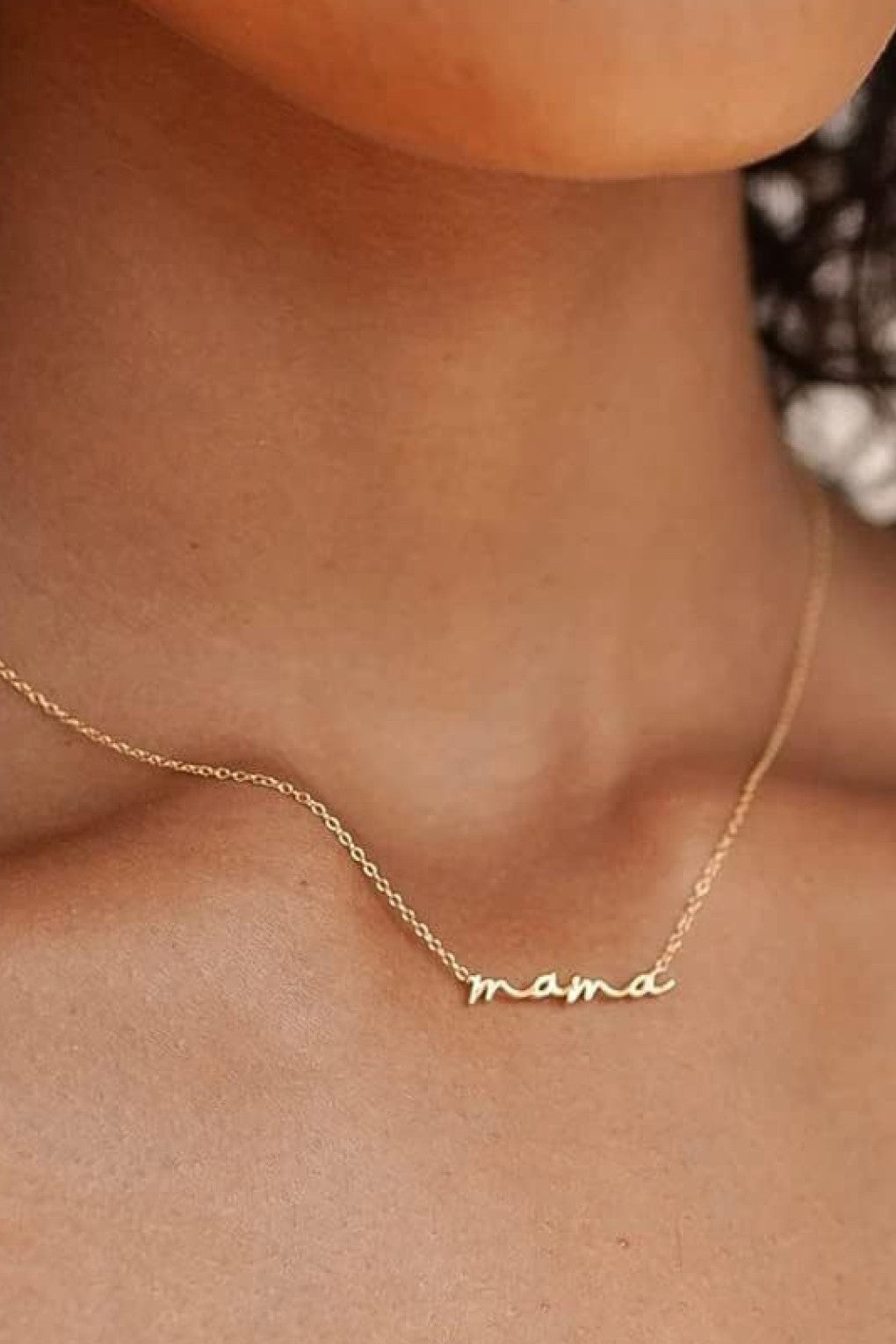 Gold "MAMA" Stainless Steel Necklace