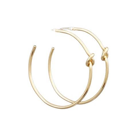 Pierce + Hide: Gold Knot Hoop Earrings