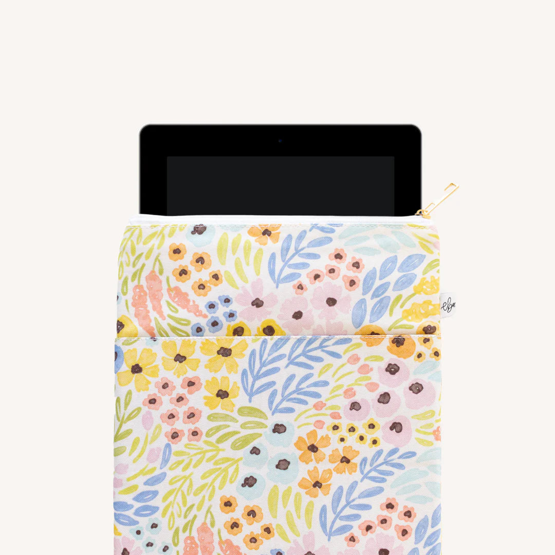 Tablet Sleeve, Pastel Wildflower
