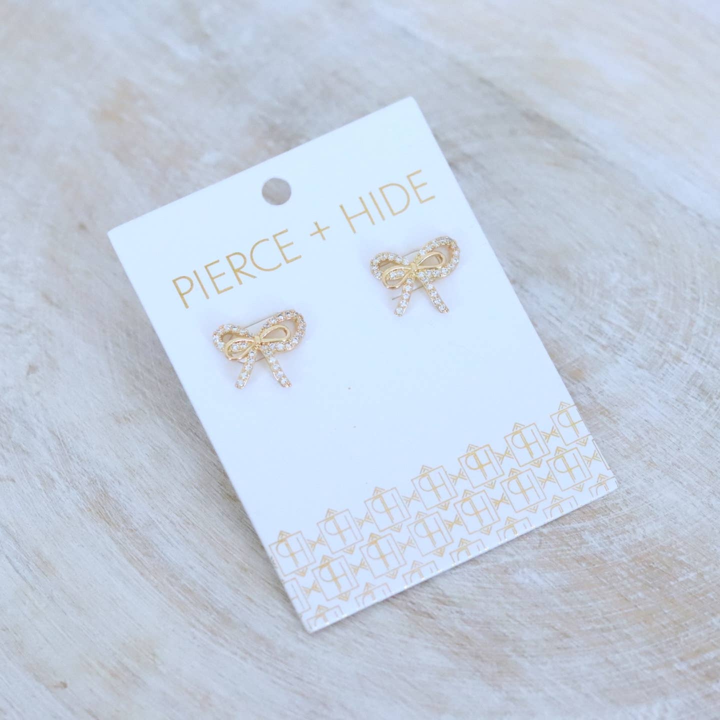 Pierce + Hide: Gold Ribbon Stud Earring
