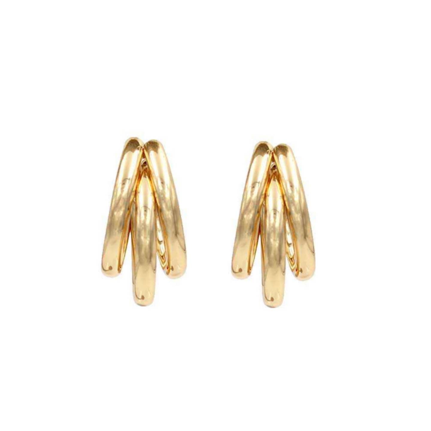 Pierce + Hide: Gold Tri-Hoop Earrings