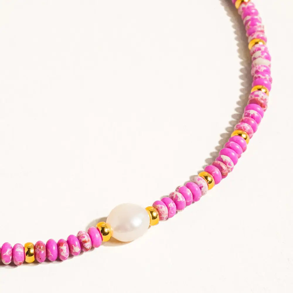 Flanerie: Millie Purple Boho Beaded Pearl