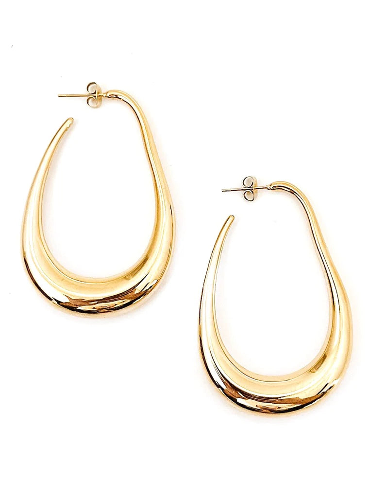 Beljoy: Edfina Large Hoops, Gold