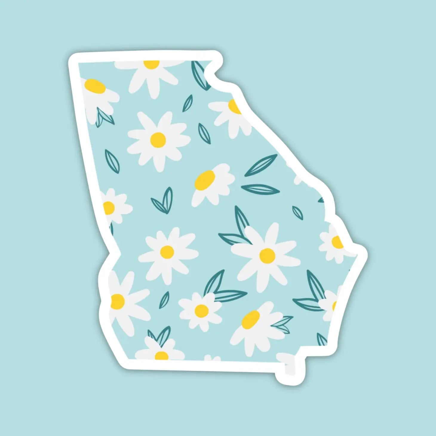 Georgia Blue Daisy State Sticker
