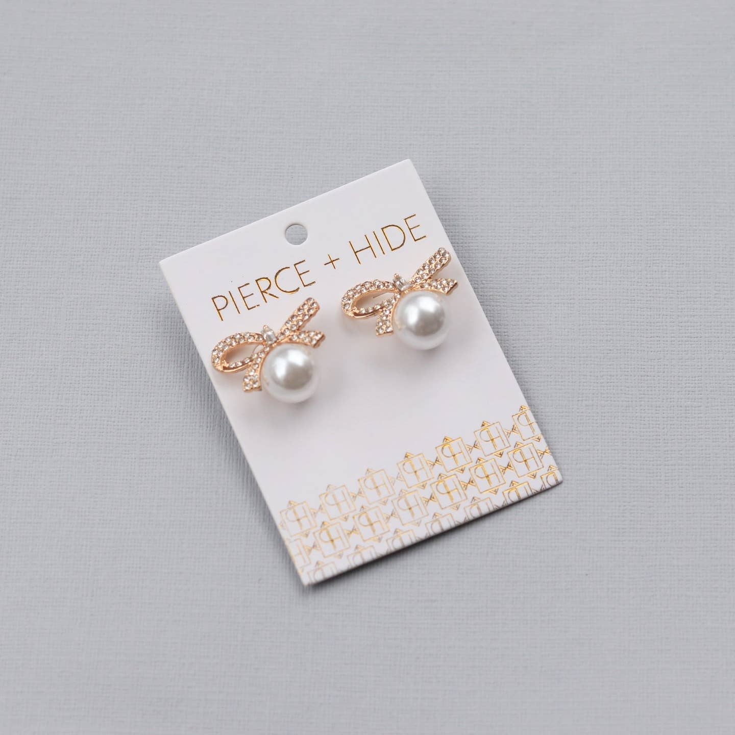 Pierce + Hide: Pearl Bow Statement Stud Earrings
