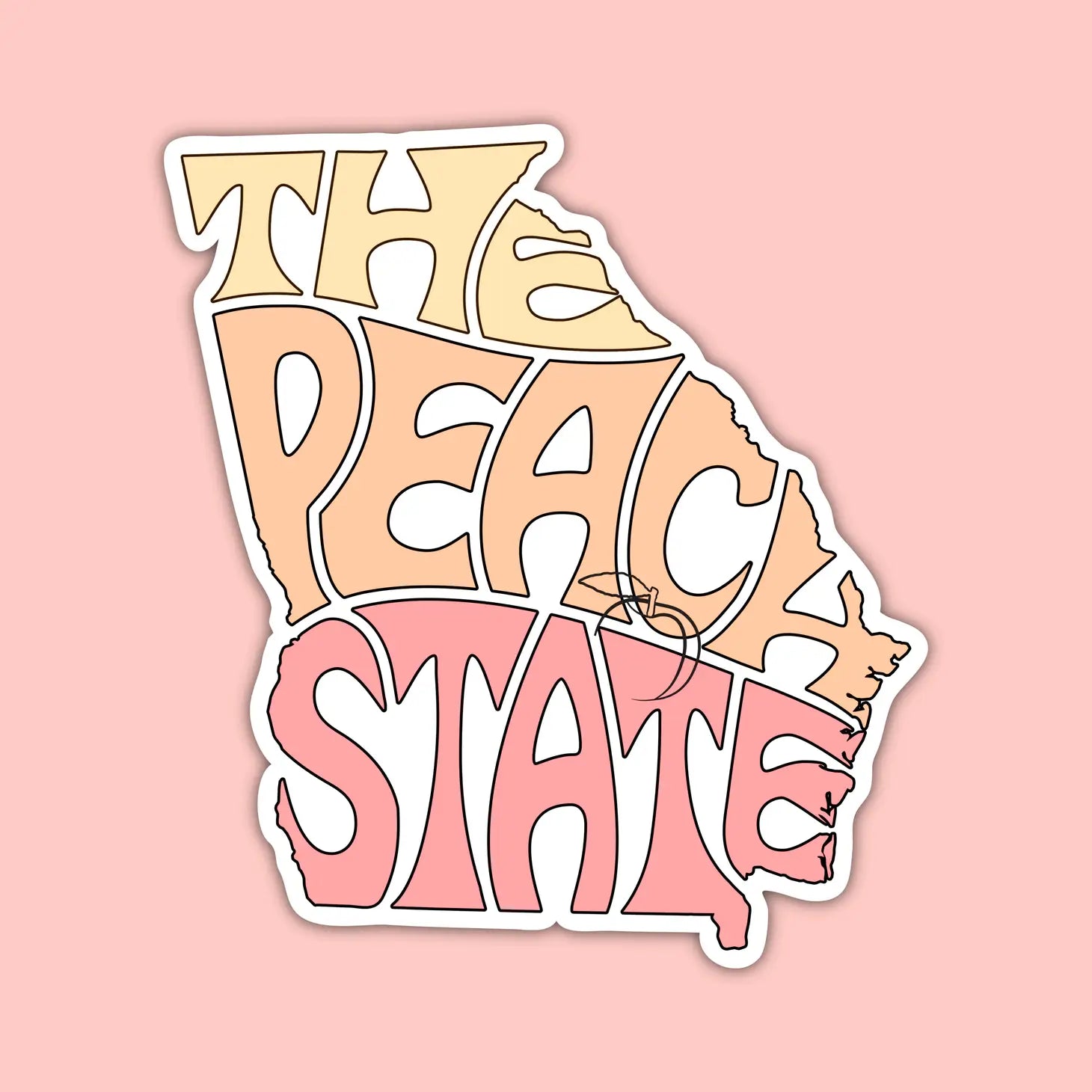 Georgia Nickname Sticker - the Peach State