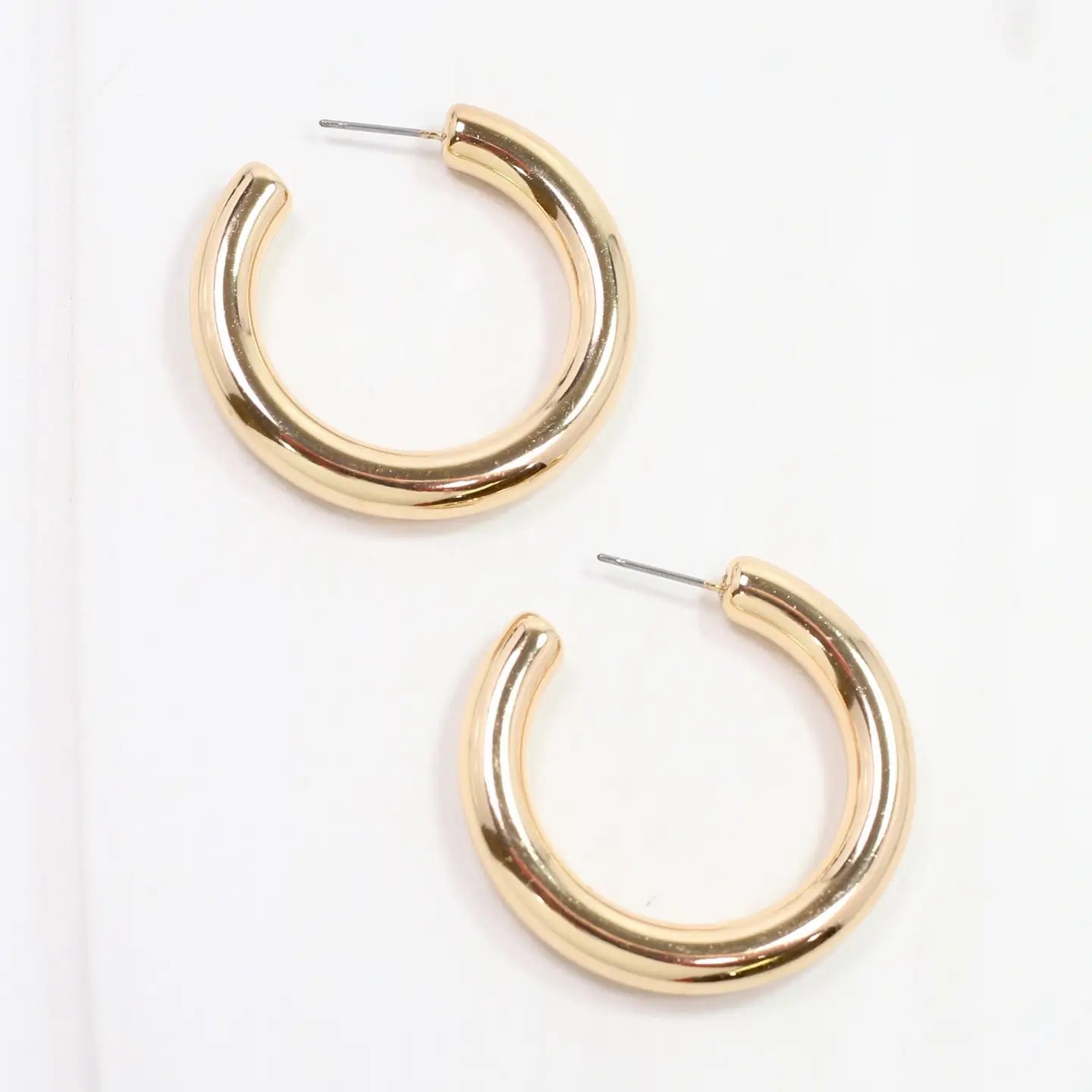 Caroline Hill: Barbara Gold Hoop Earrings