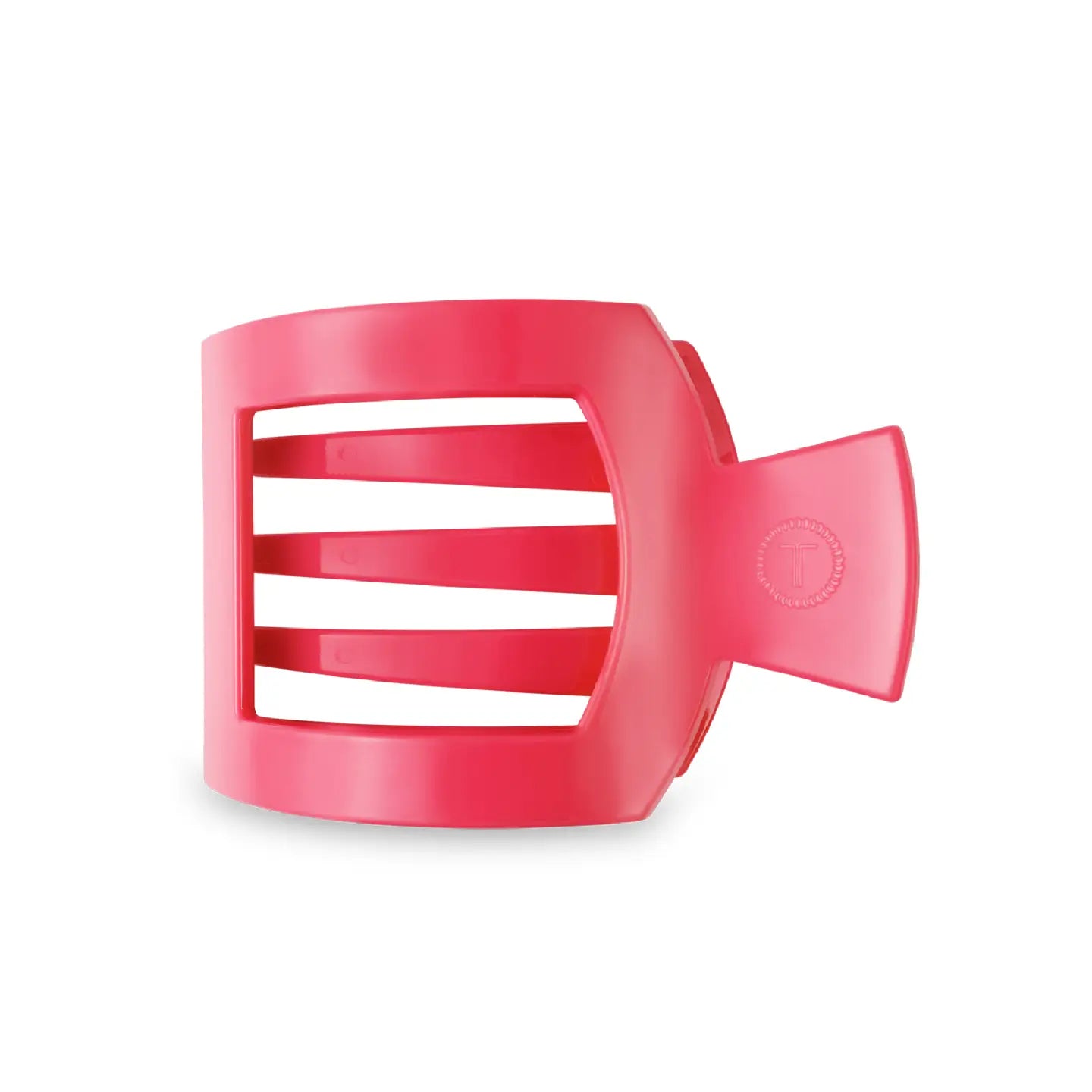 Teleties: Square Flat Medium Hair Clip, Pink