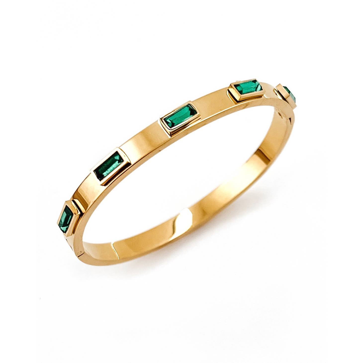 Beljoy: Belinda Gold Emerald Jewel Bracelet