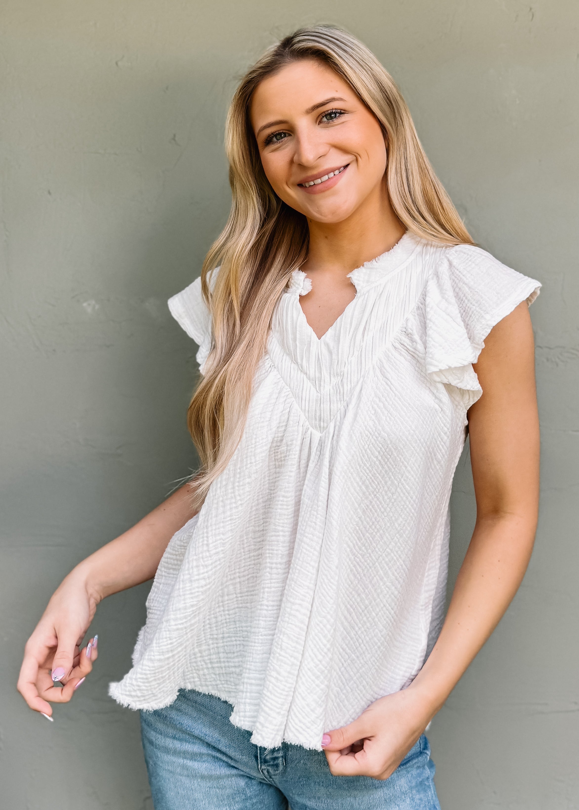 Another Love: Aster Top, White