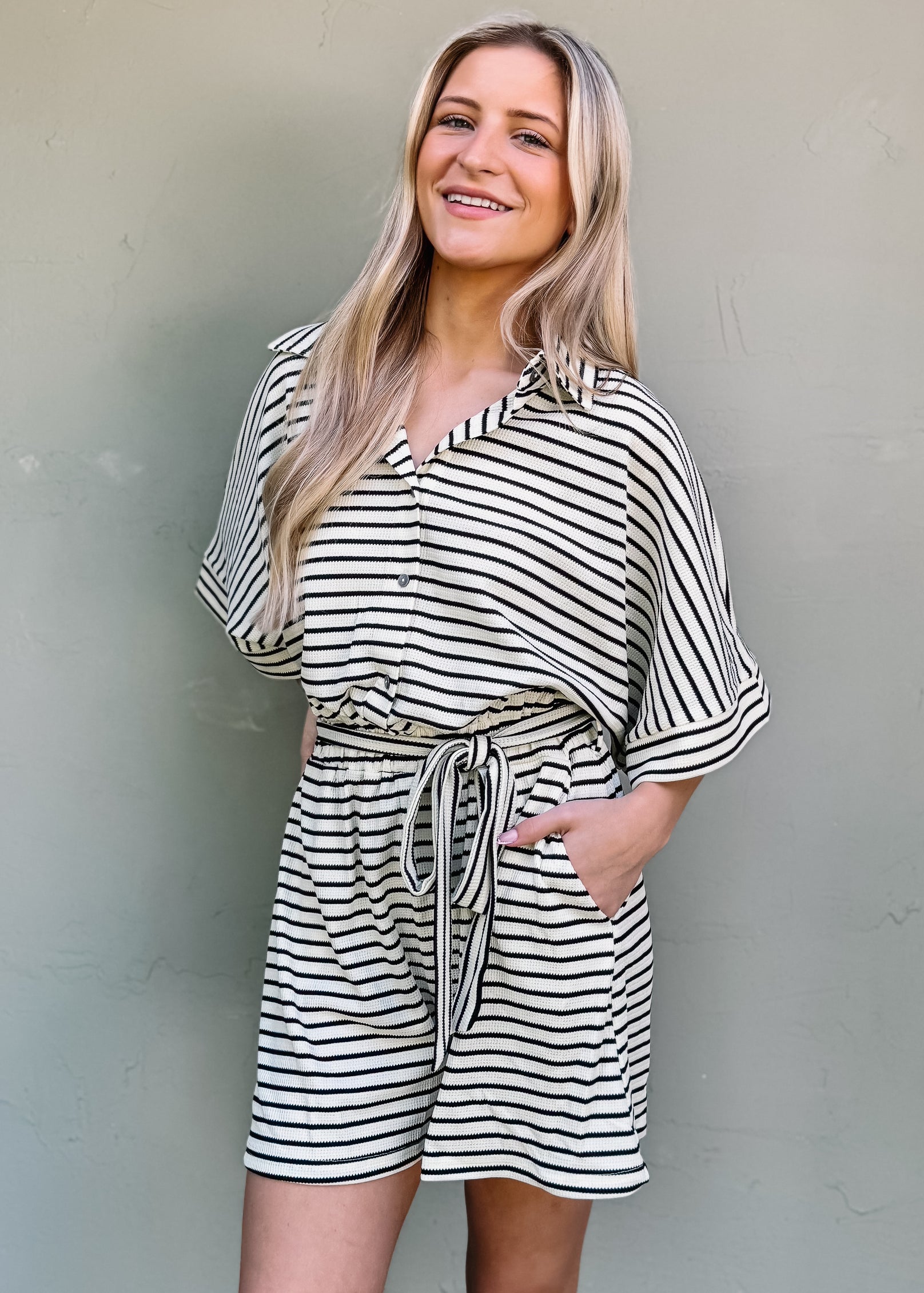 Textured Sweater with Contrasting Sleeves