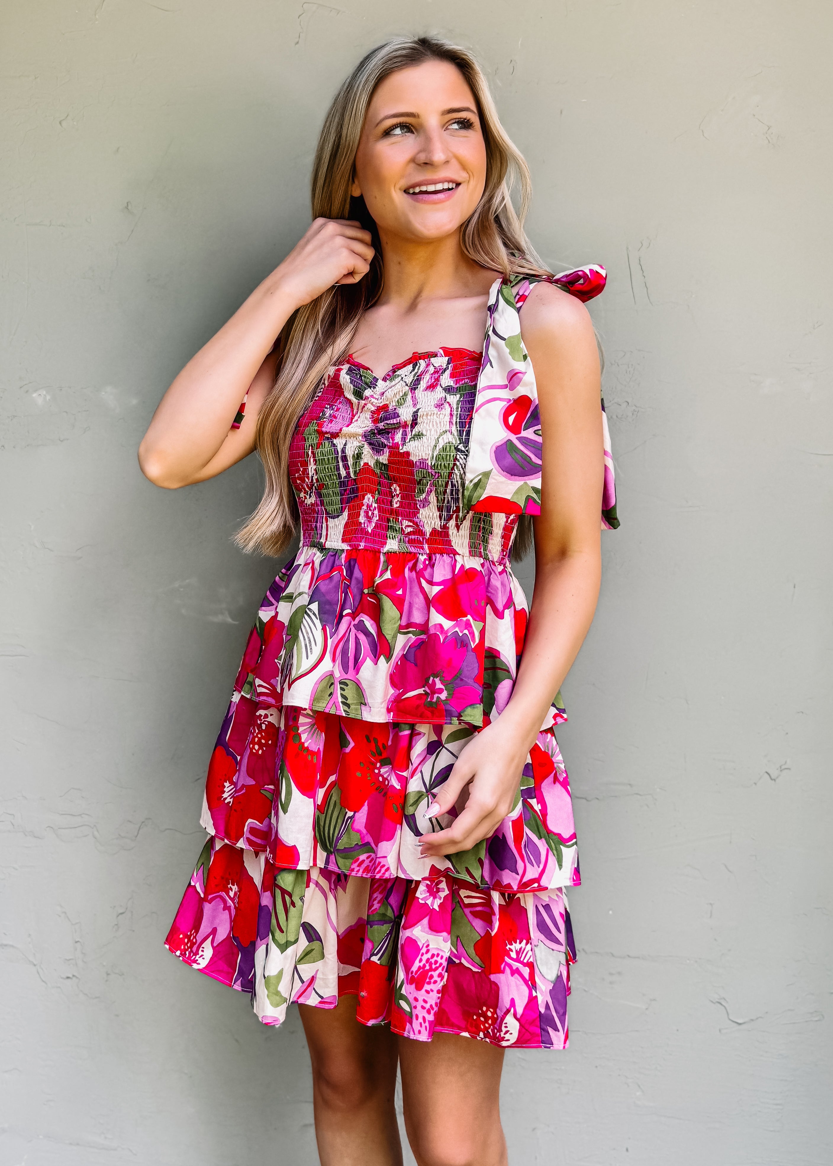 Felicity Floral Dress with Ruffles