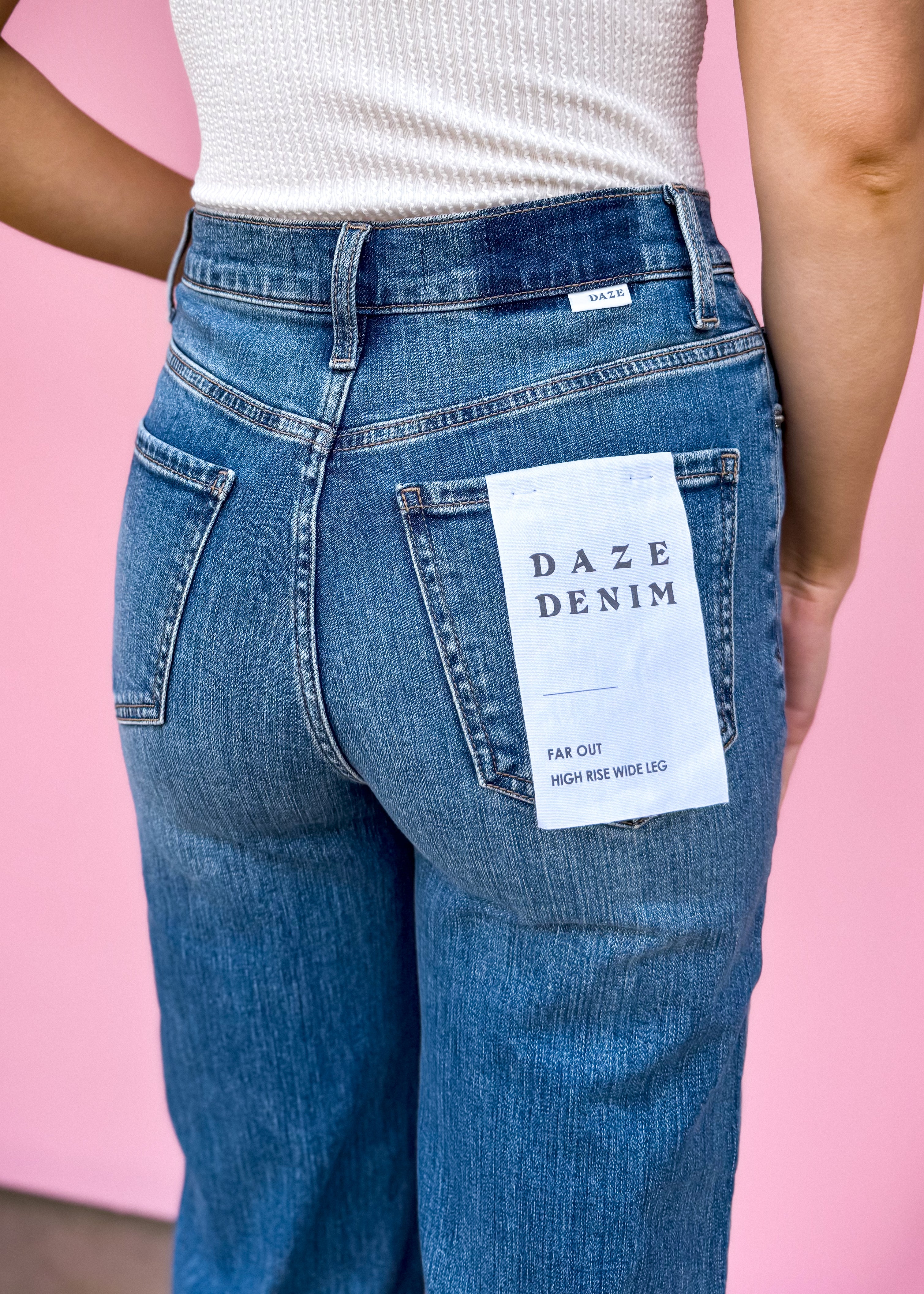 Daze Denim: Far Out High Rise Wide Leg, Rain Check Vintage