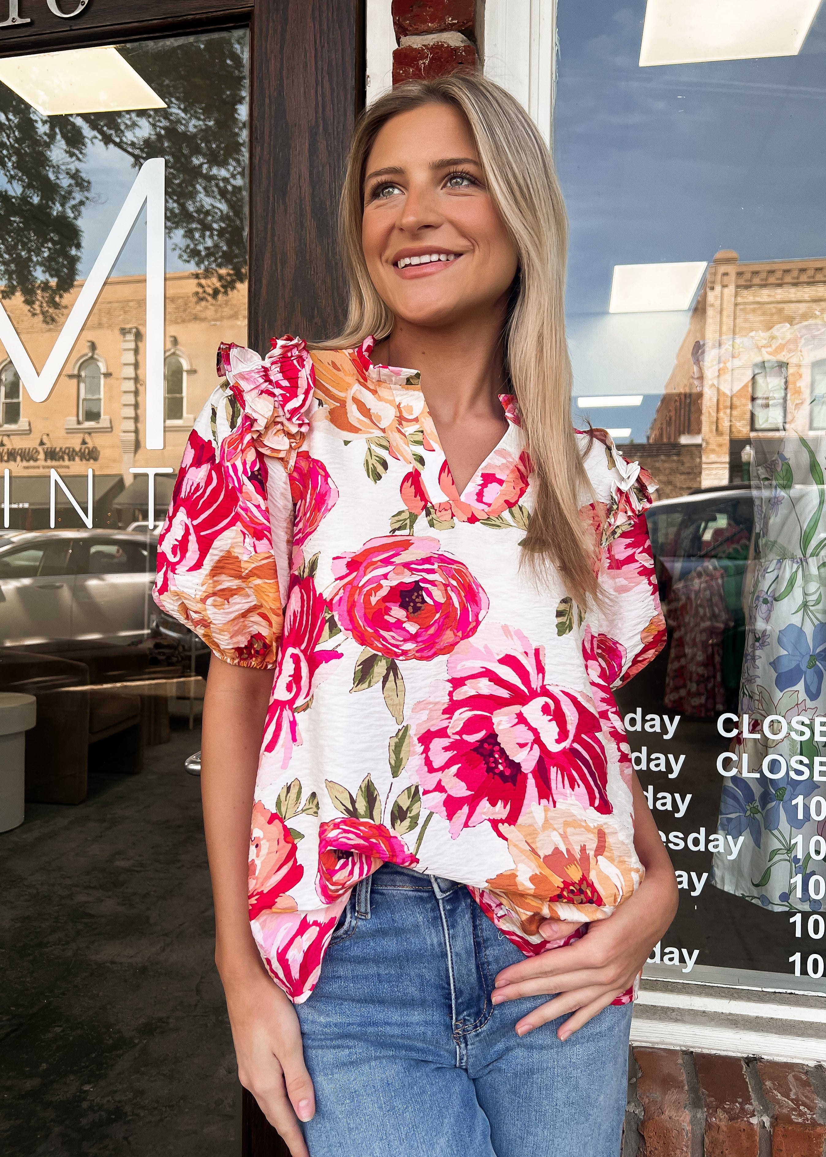 Kendall Floral Print Blouse