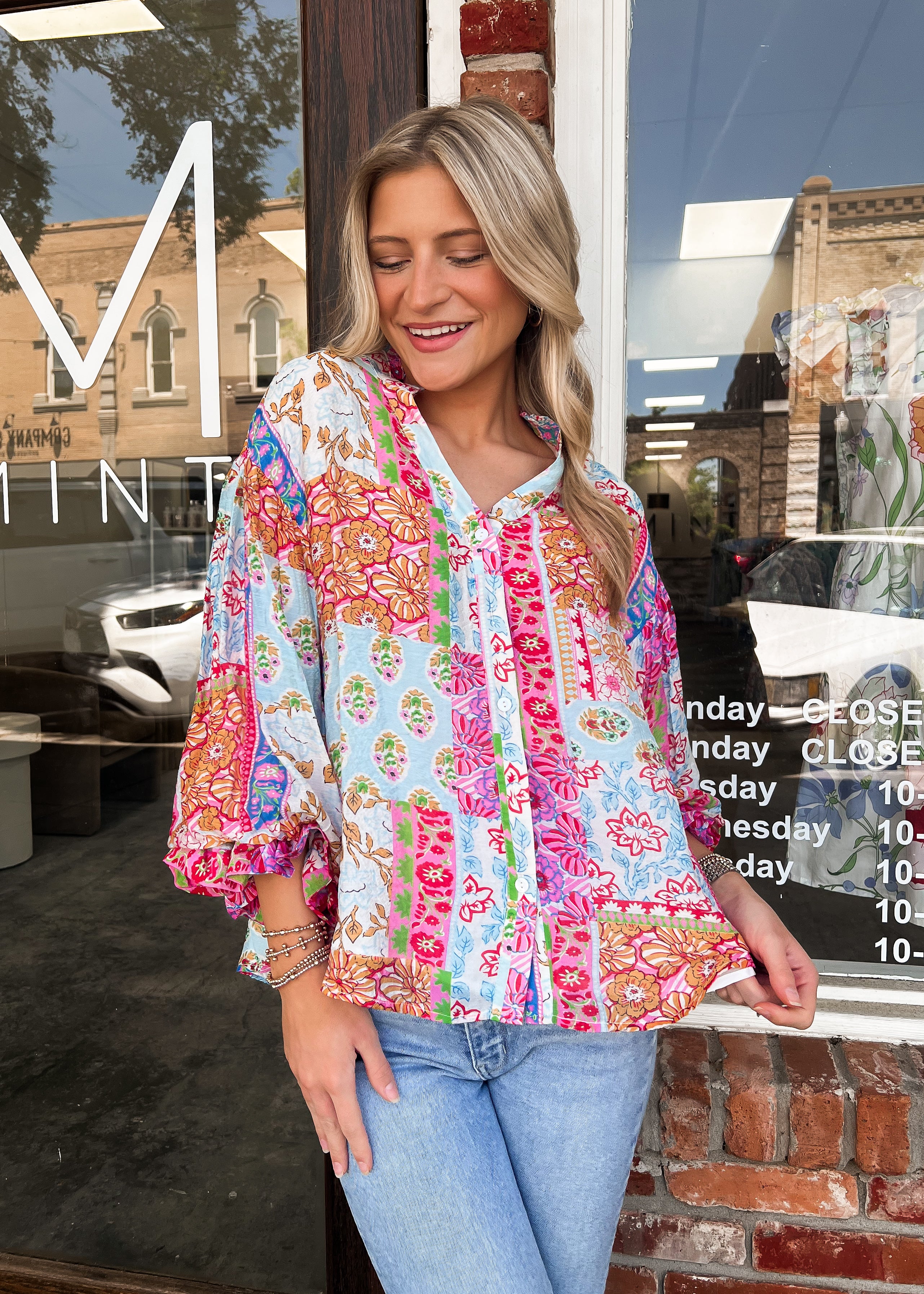 Kelly Bubble Sleeve Blouse