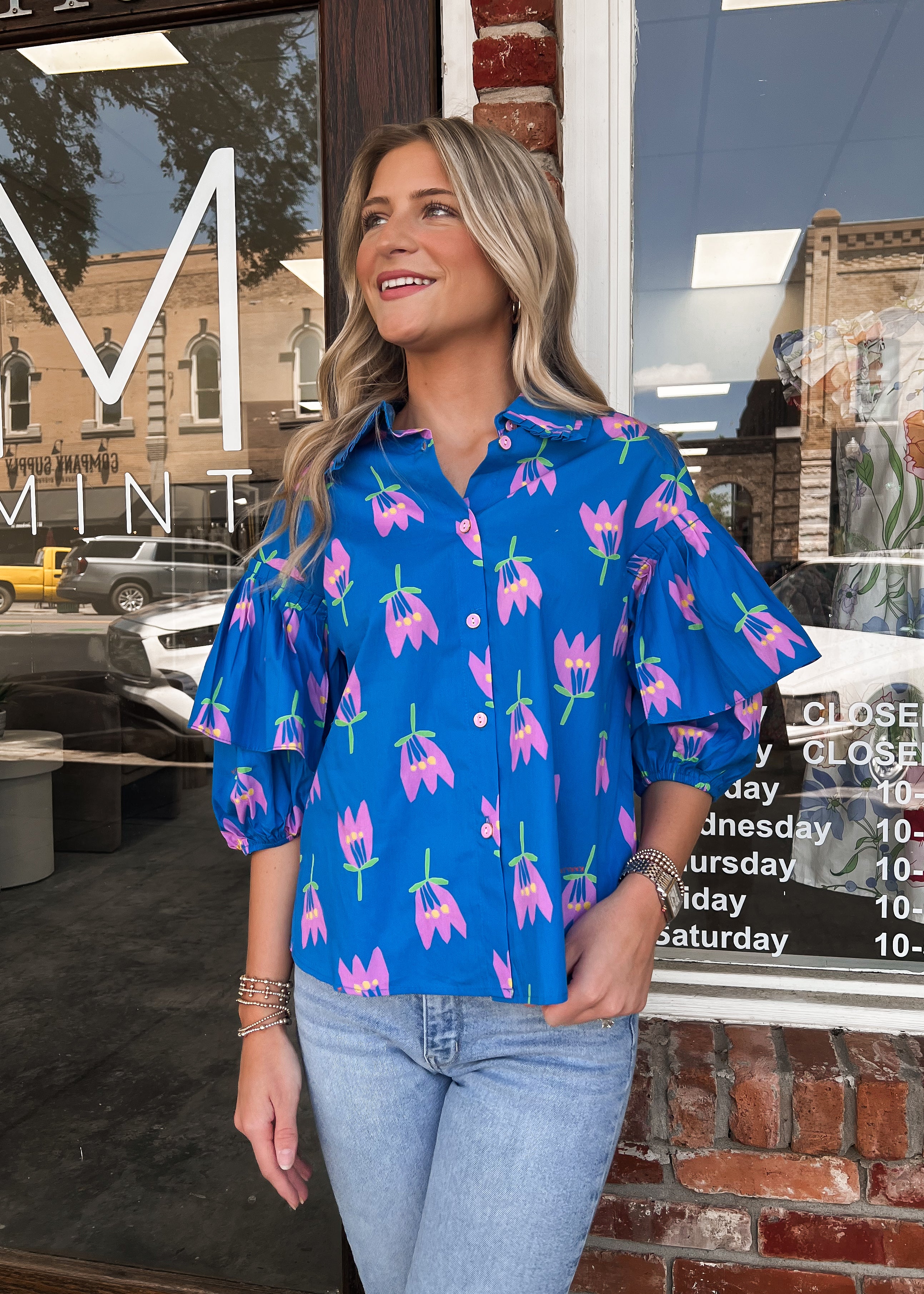 Karlie: Poppy Ruffle Sleeve Top