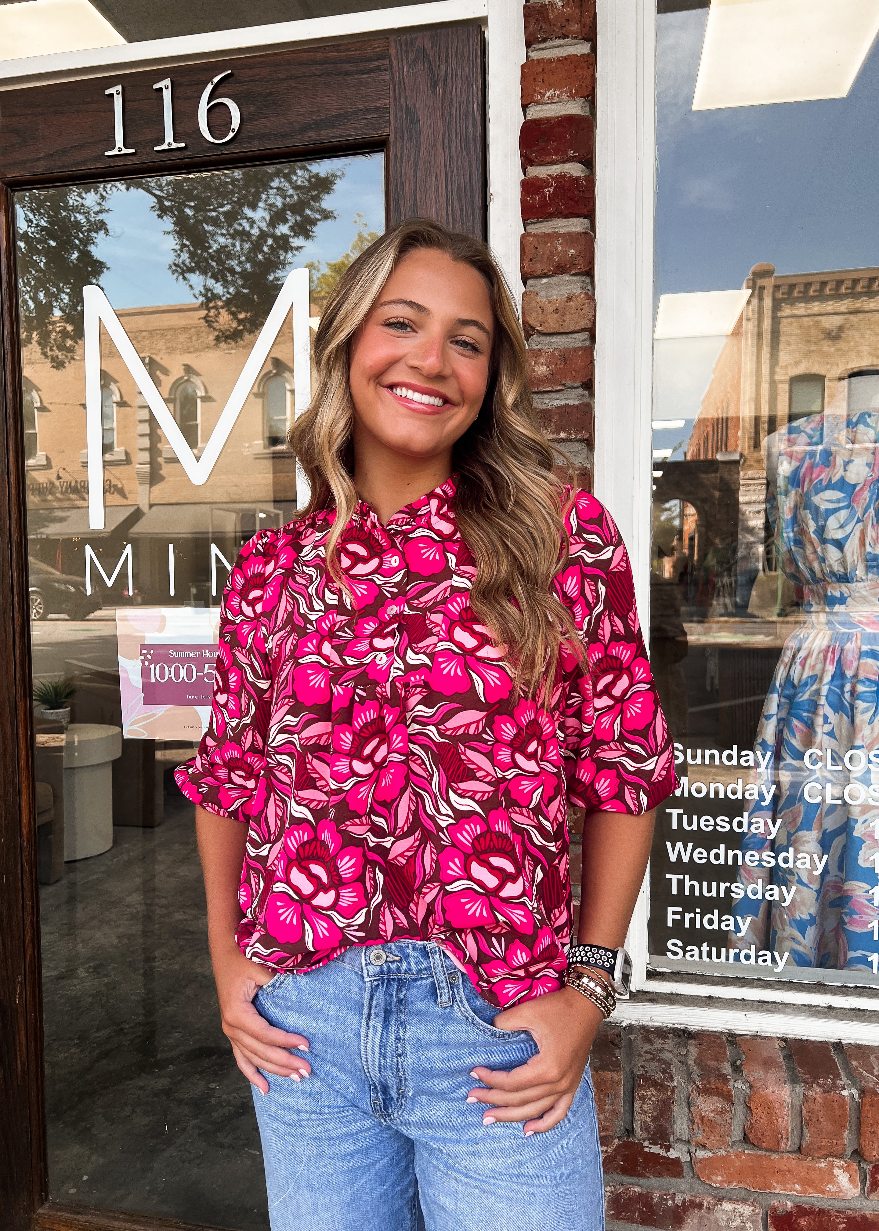 Roxy Pink Floral Top