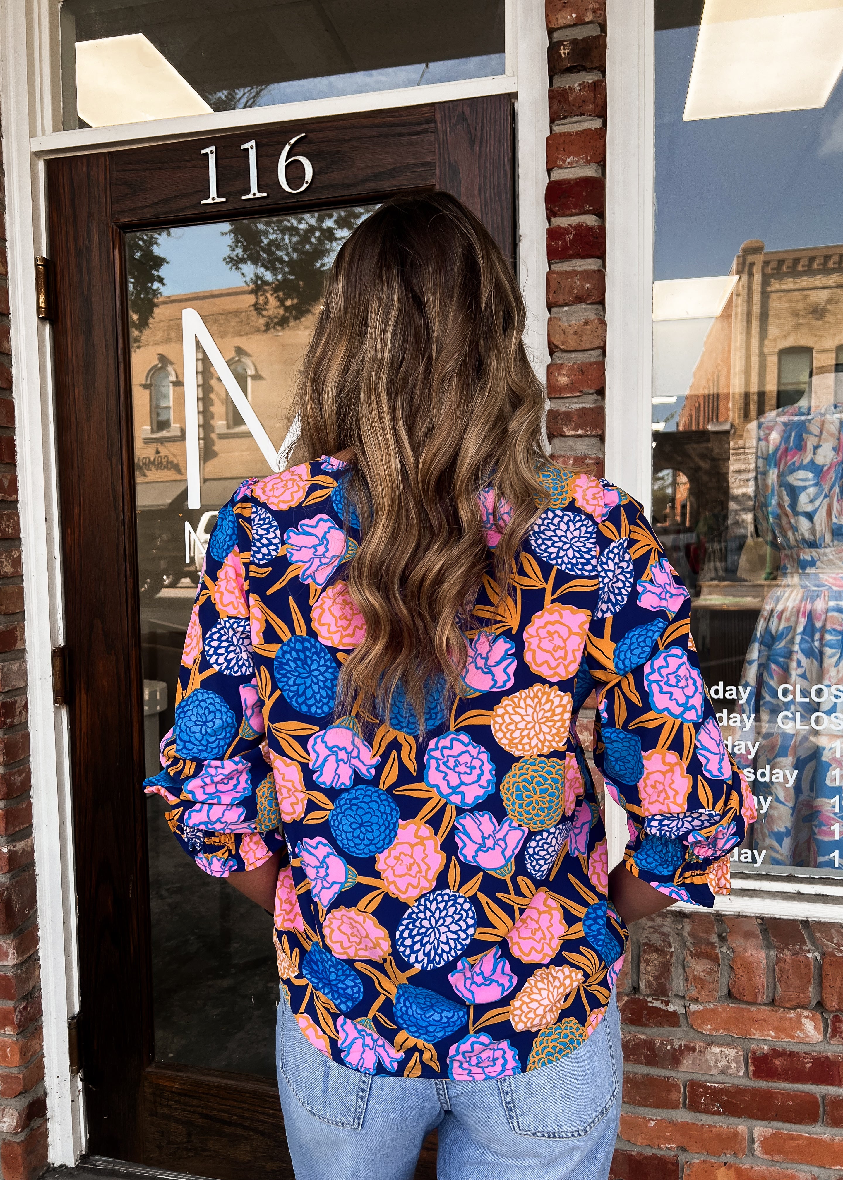 Juliette Navy Top