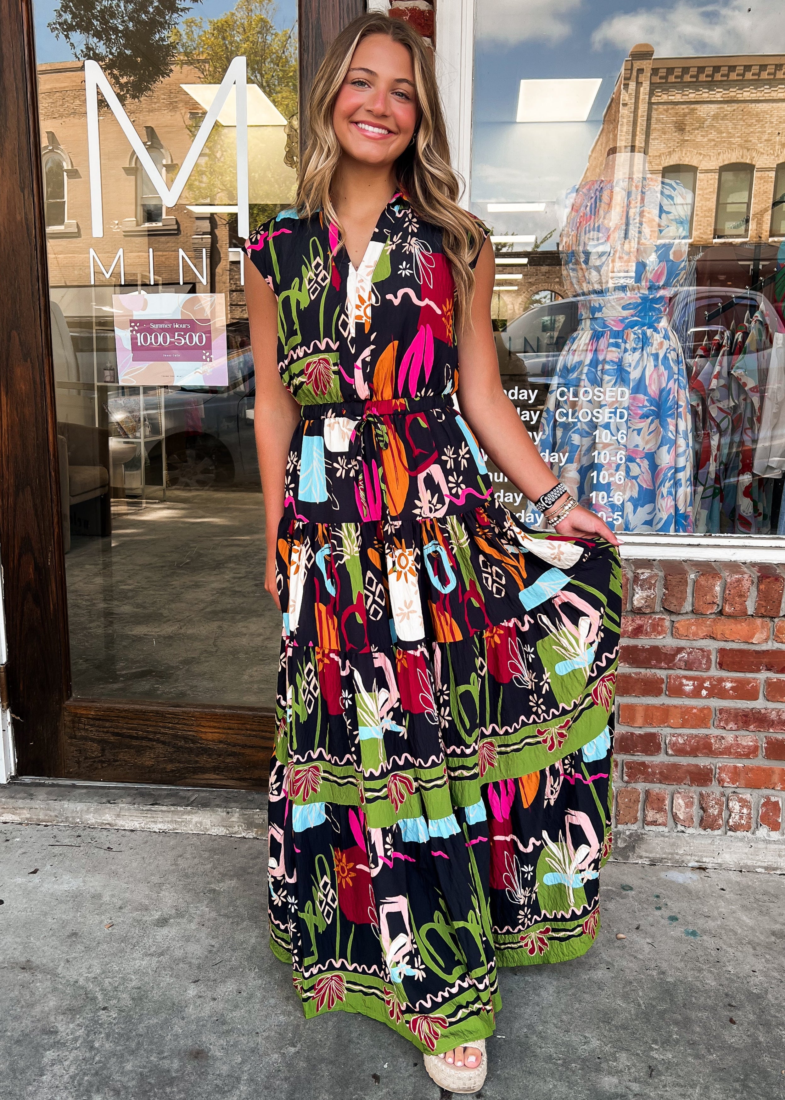 Jamie Multi Color Maxi Dress Medium Jamie Multi Color Maxi Dress Medium