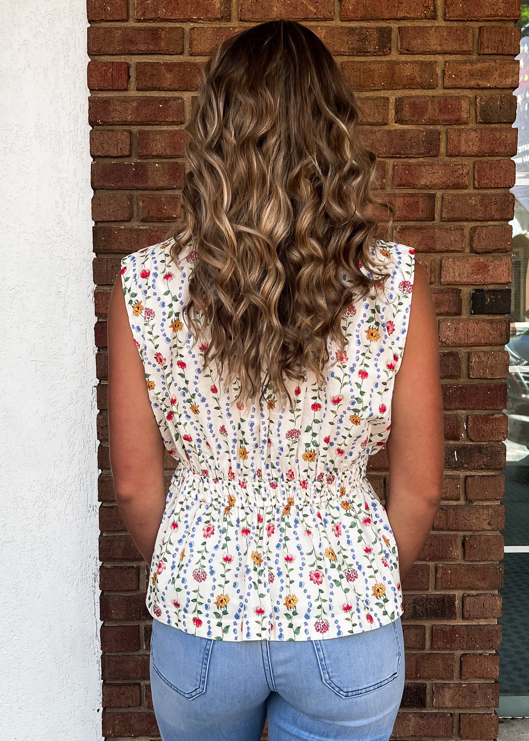 Ciera Pleated Waist Peplum Top