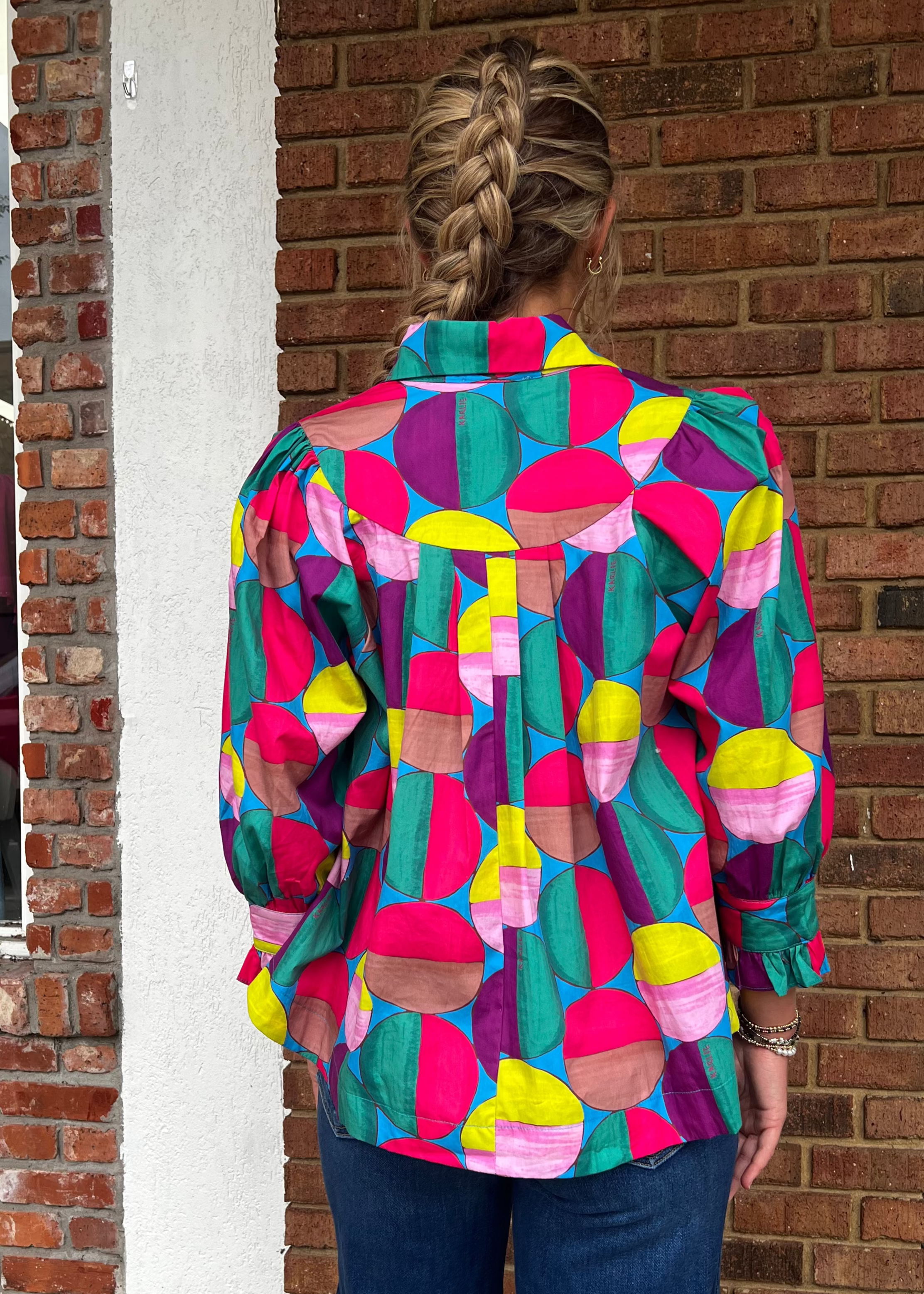 Karlie: Modern Pop Button Up Top