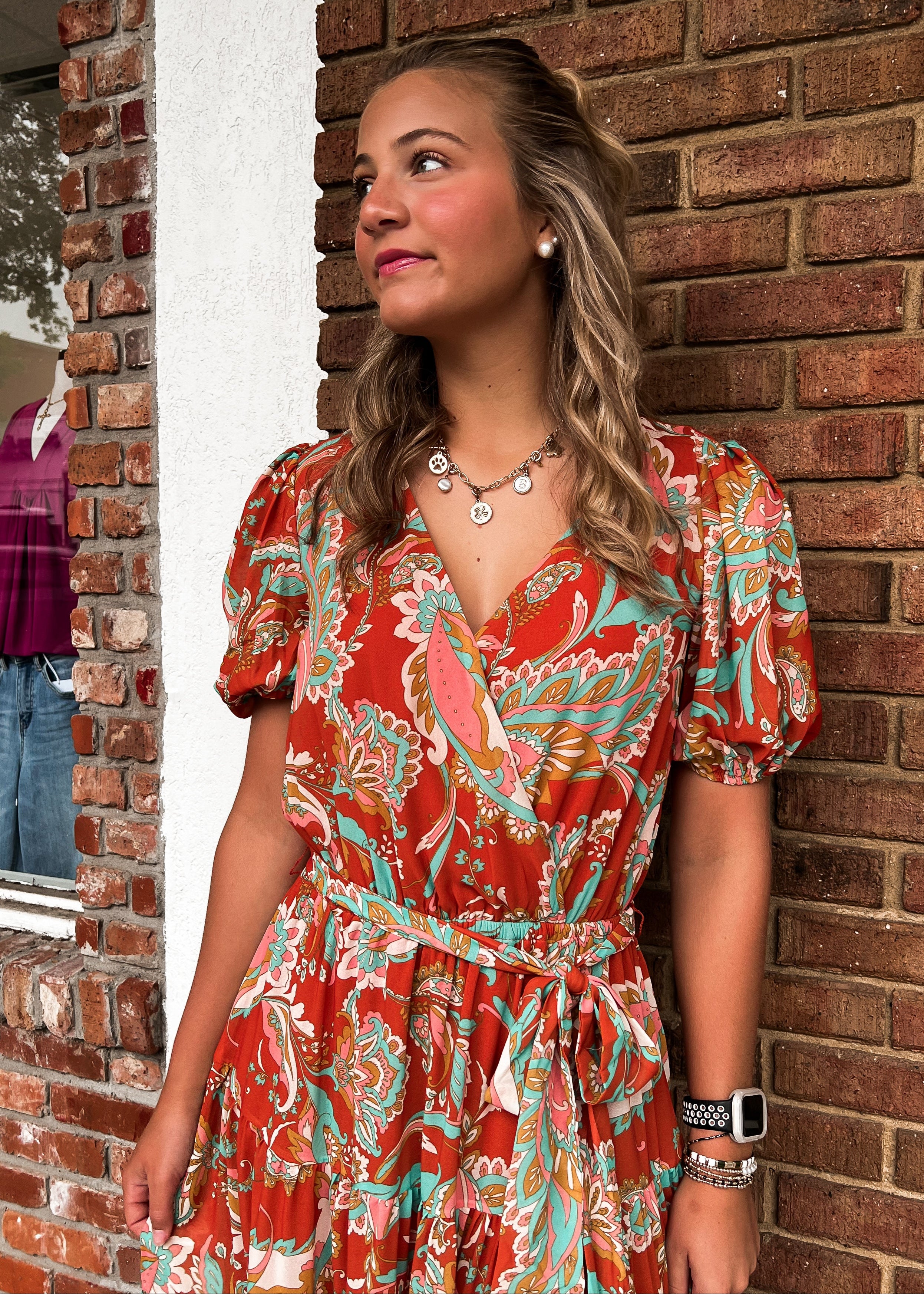 Paisley Printed Midi Dress