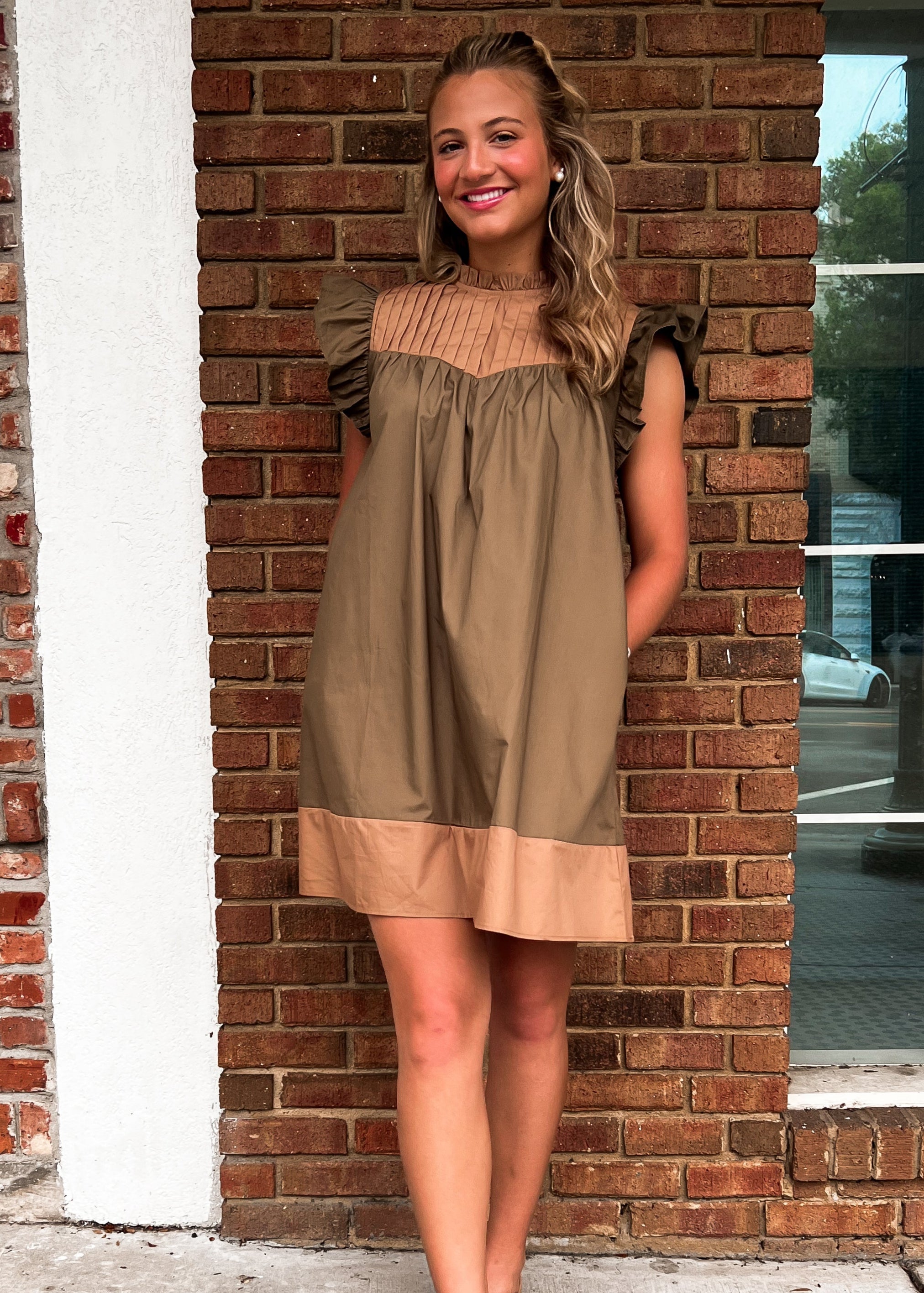 Allie Color Blocked Mini Dress