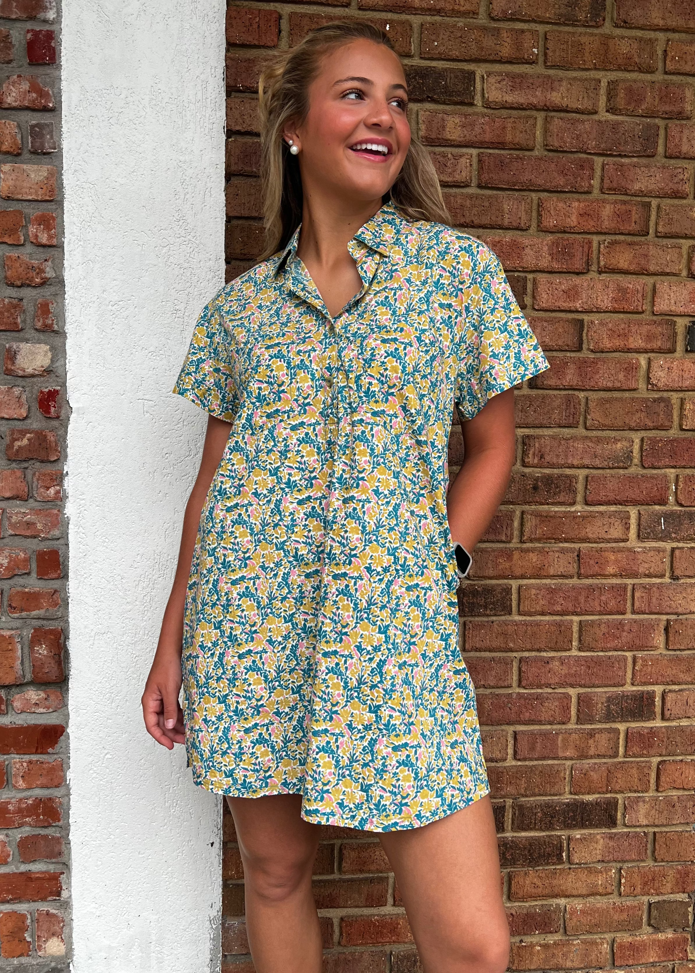 Sunshine Tienda: Paradise Floral Getaway Mini Dress