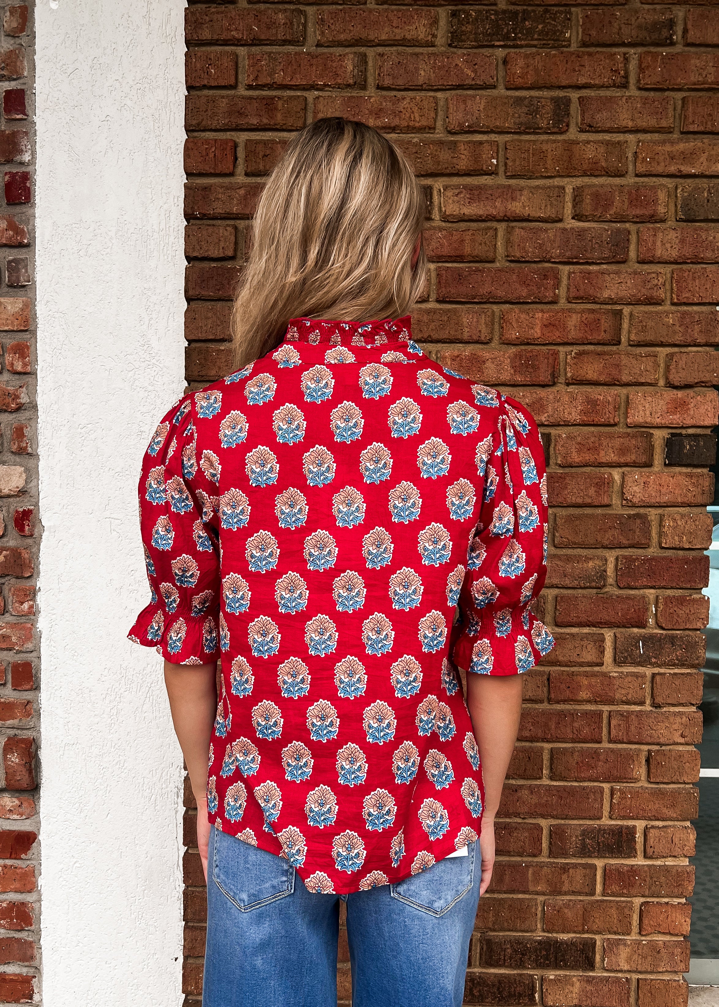 THML: Reign Red Button Top