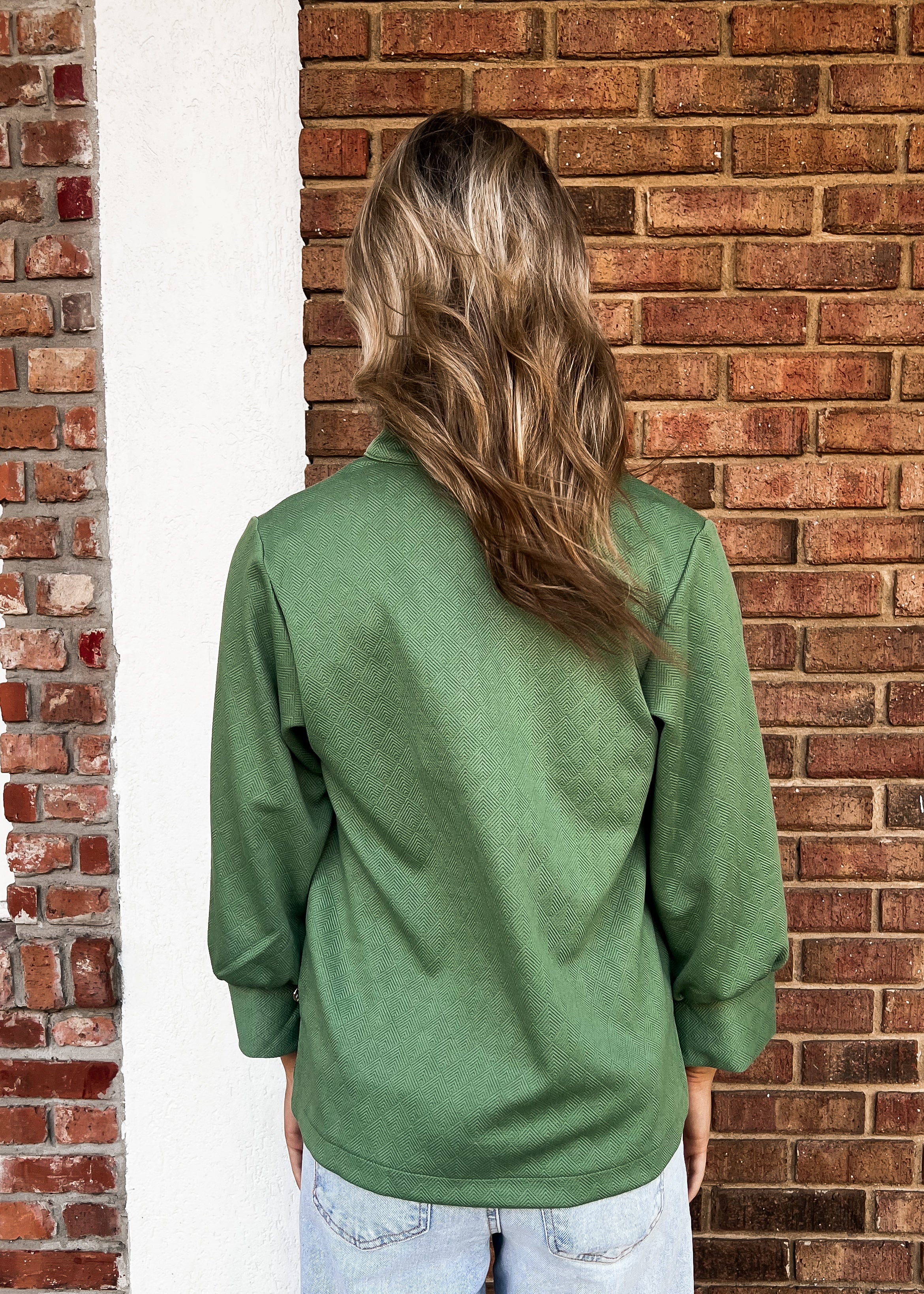 Jocelyn Green Woven Top