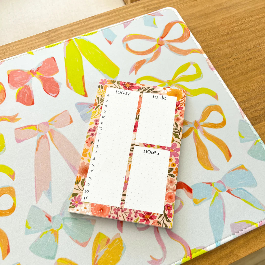 Daily Planner Notepad, Primrose Petals