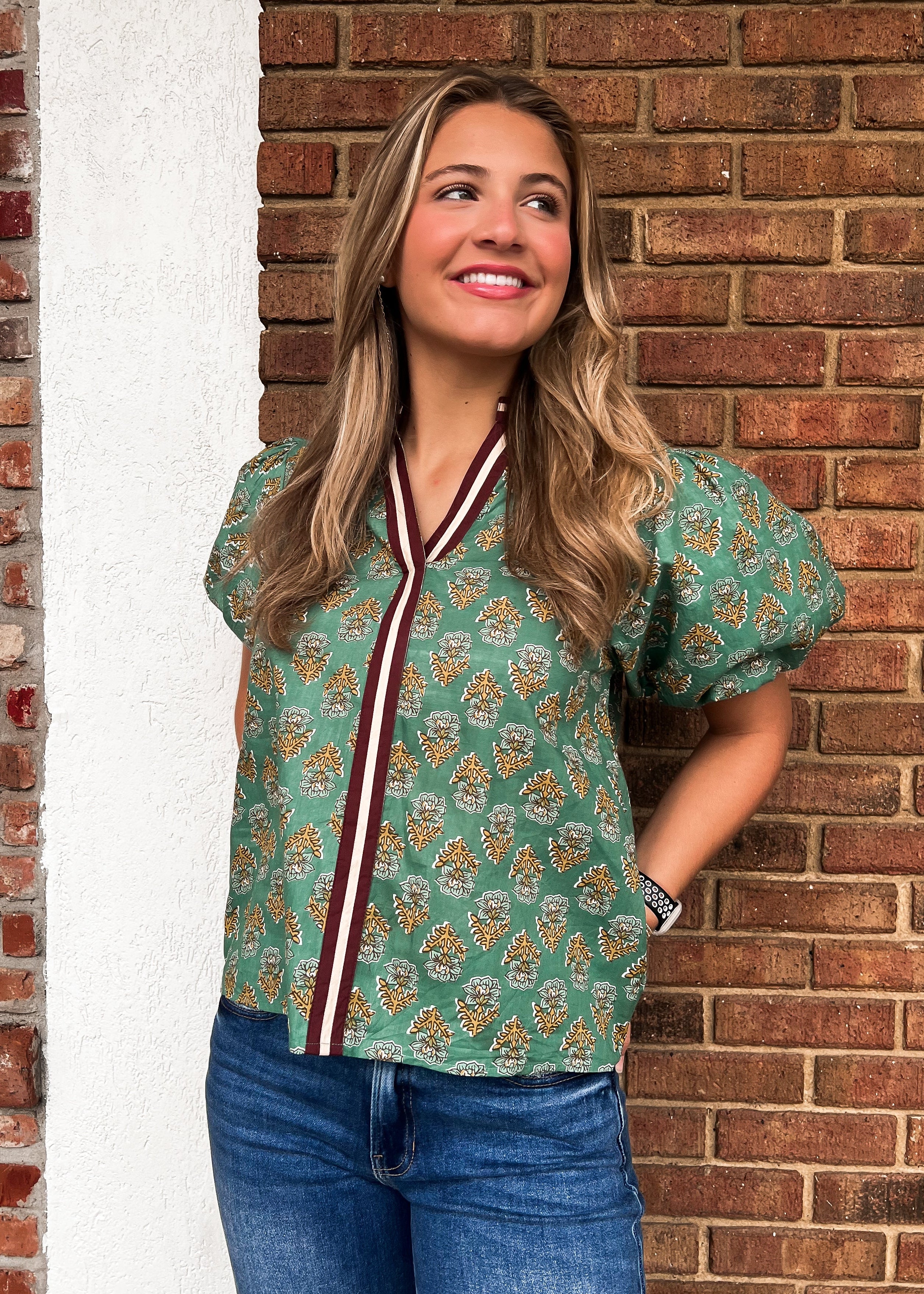 THML: Adel Puff Sleeve Top