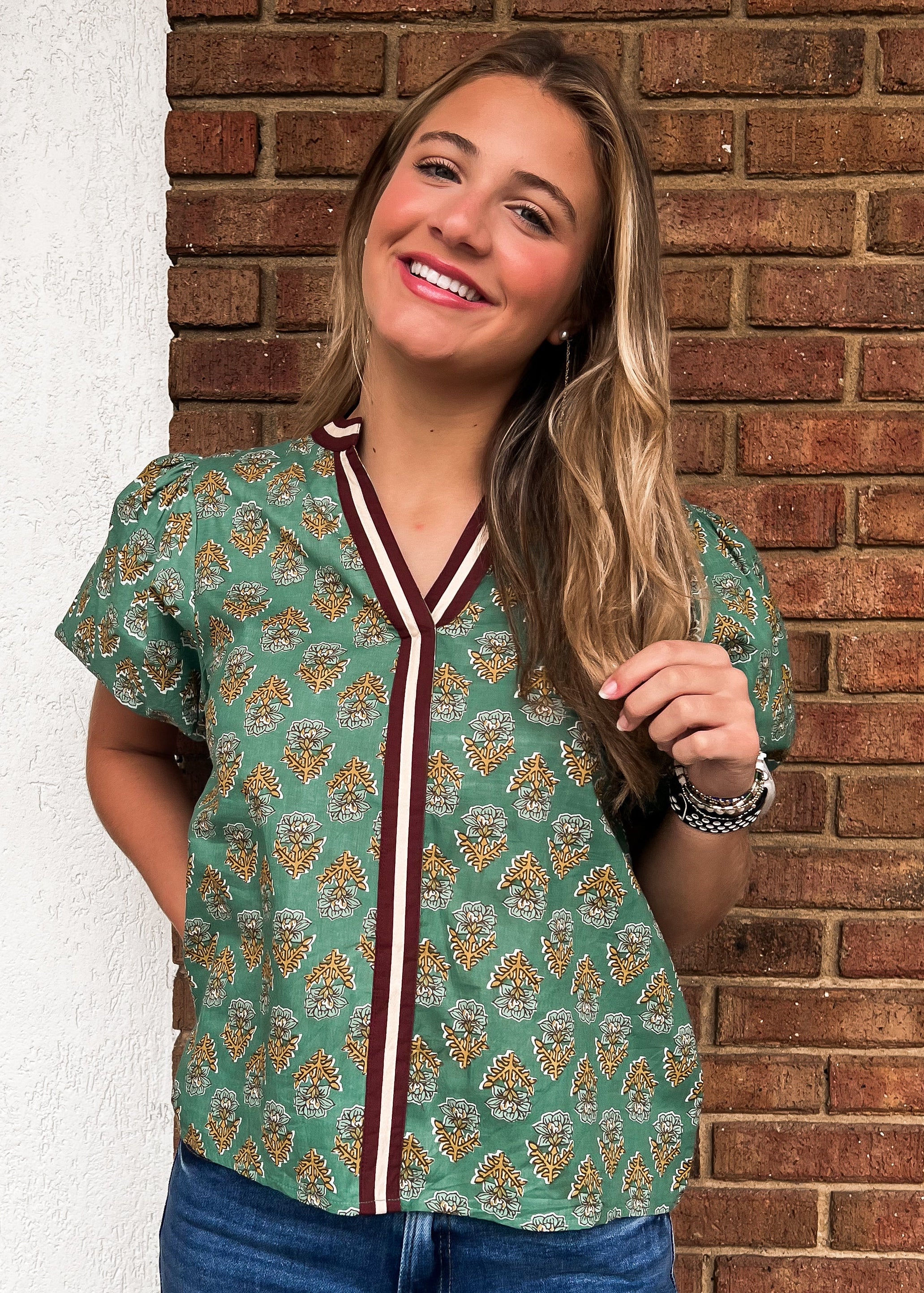 THML: Adel Puff Sleeve Top
