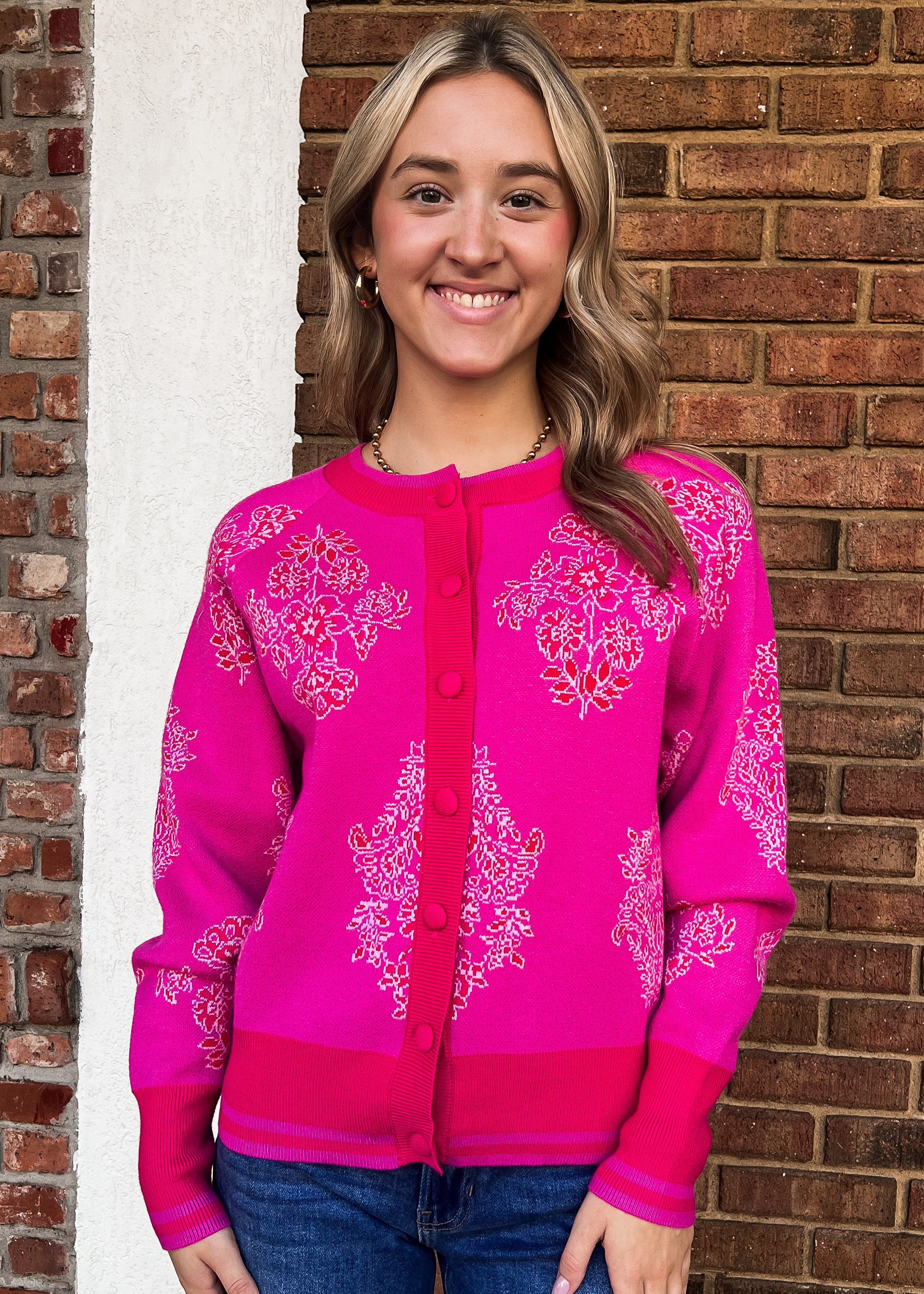 Ana Floral Button Up Cardigan