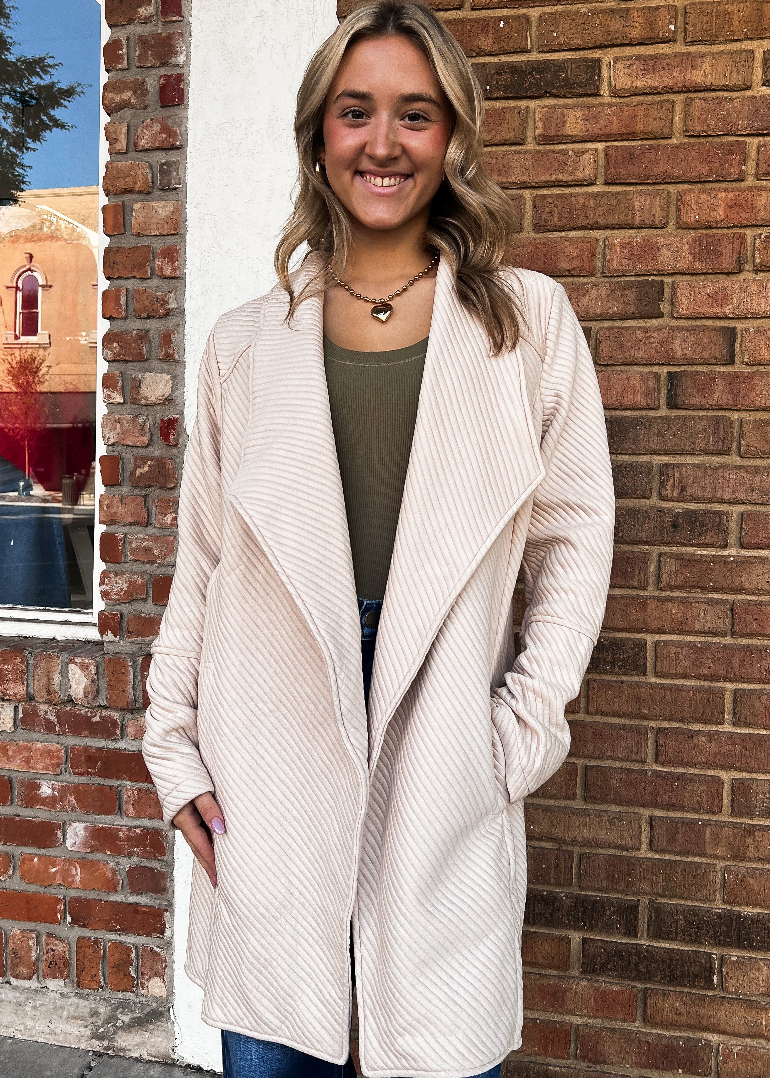 Haddie Open Front Quilted Jacket