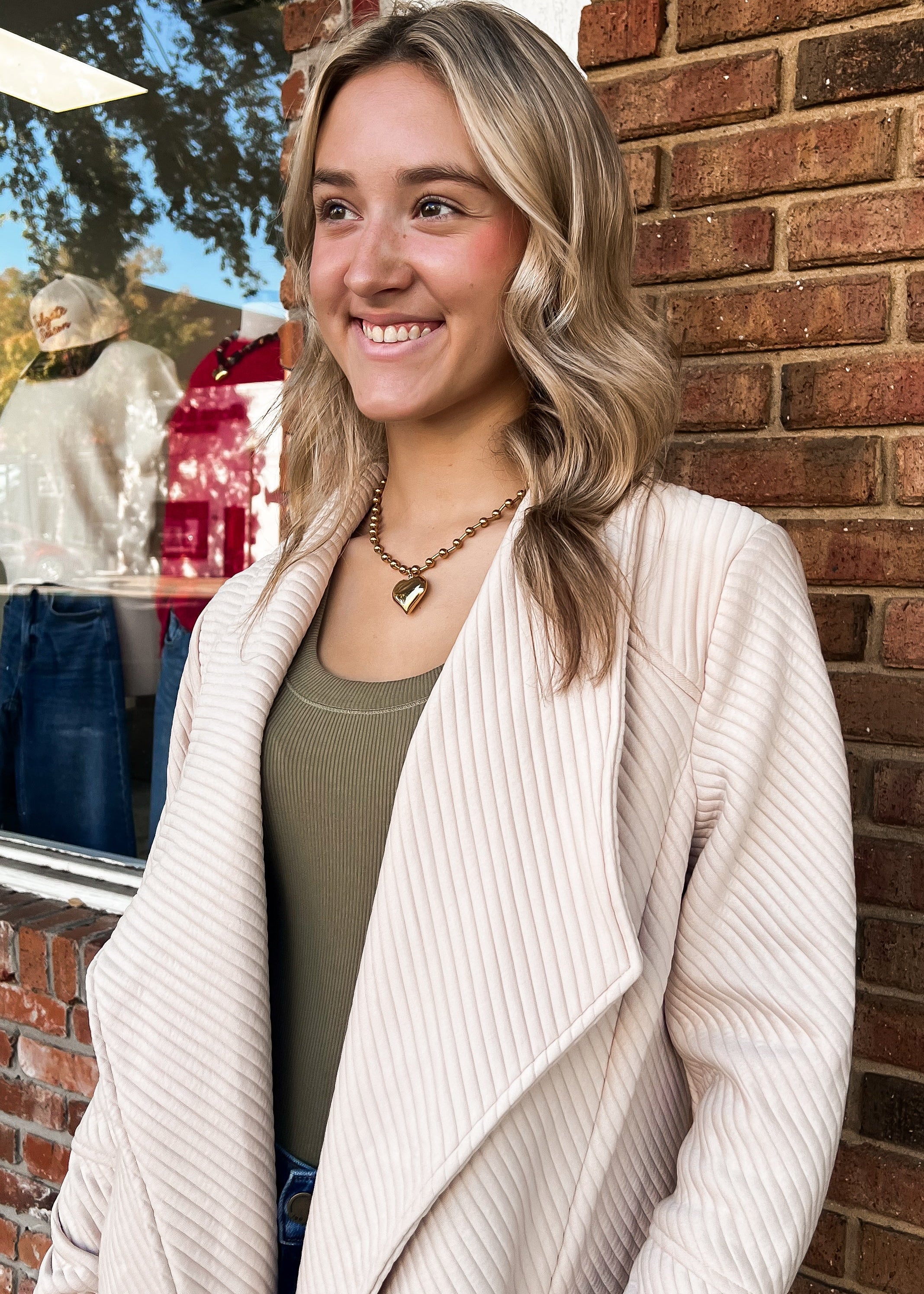 Haddie Open Front Quilted Jacket