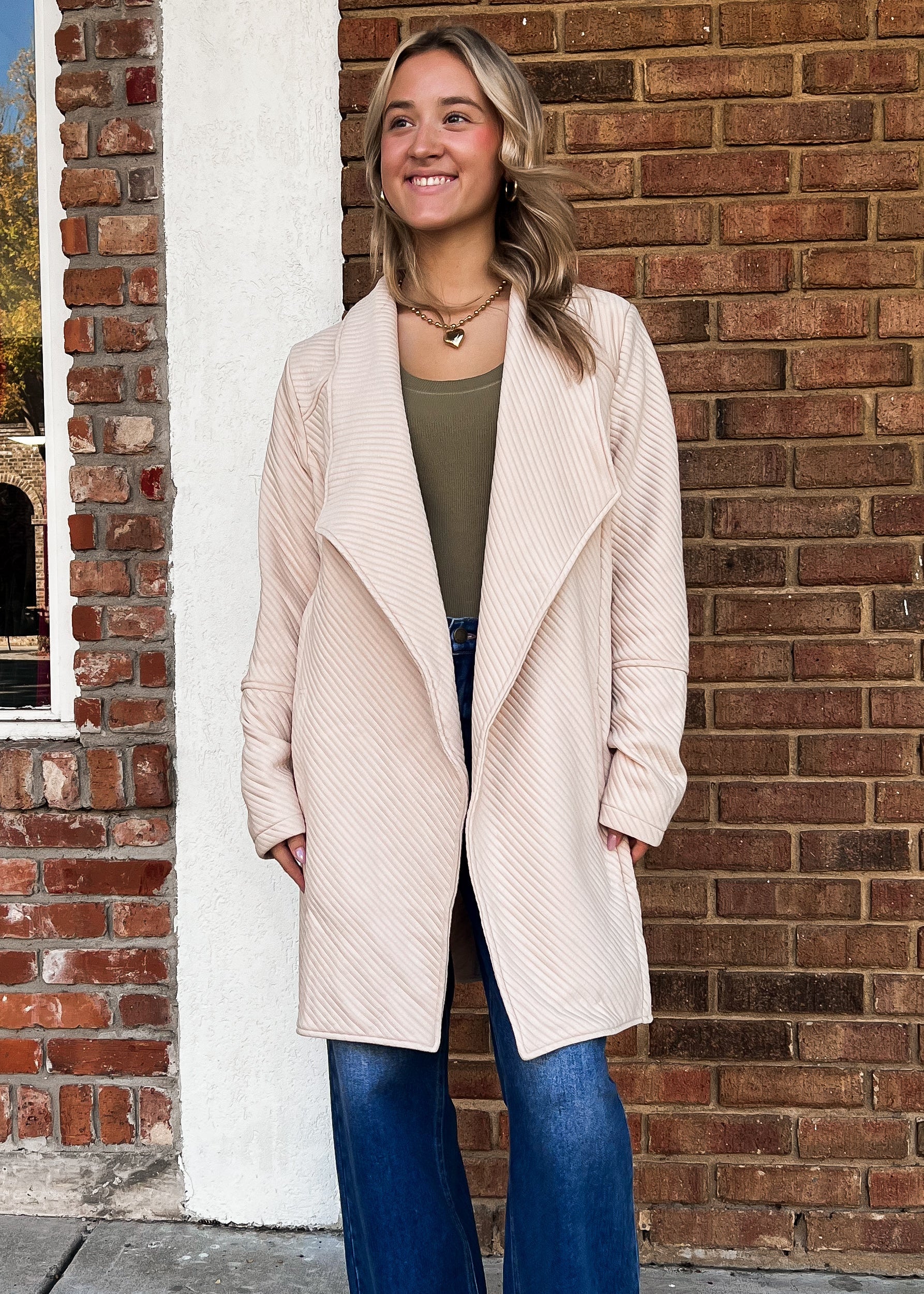 Haddie Open Front Quilted Jacket