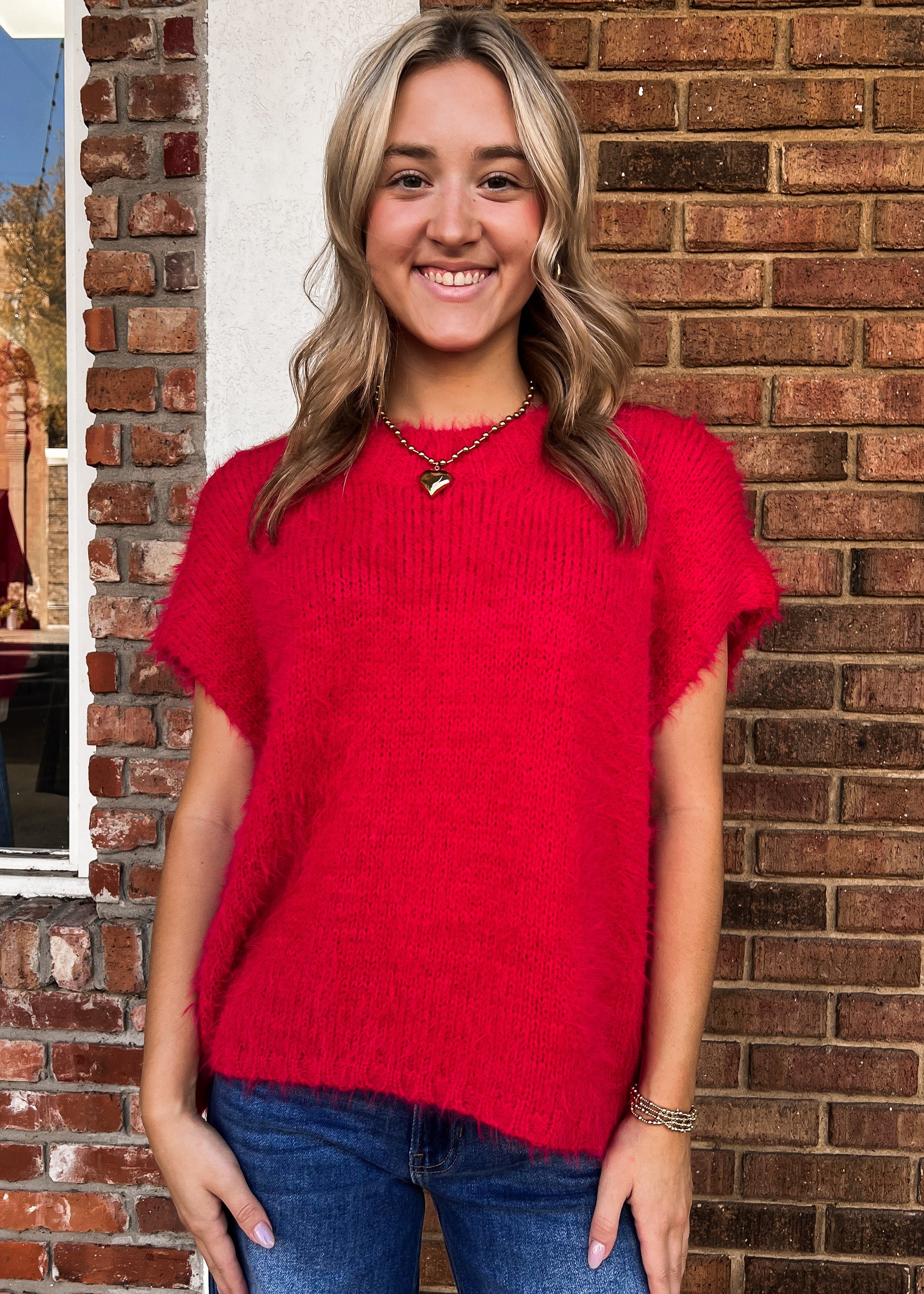 Betsy Red Bow Sweater