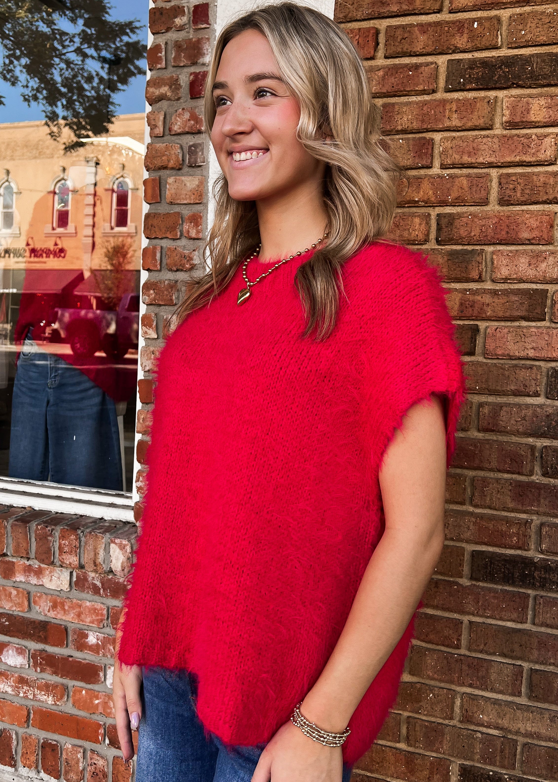 Betsy Red Bow Sweater