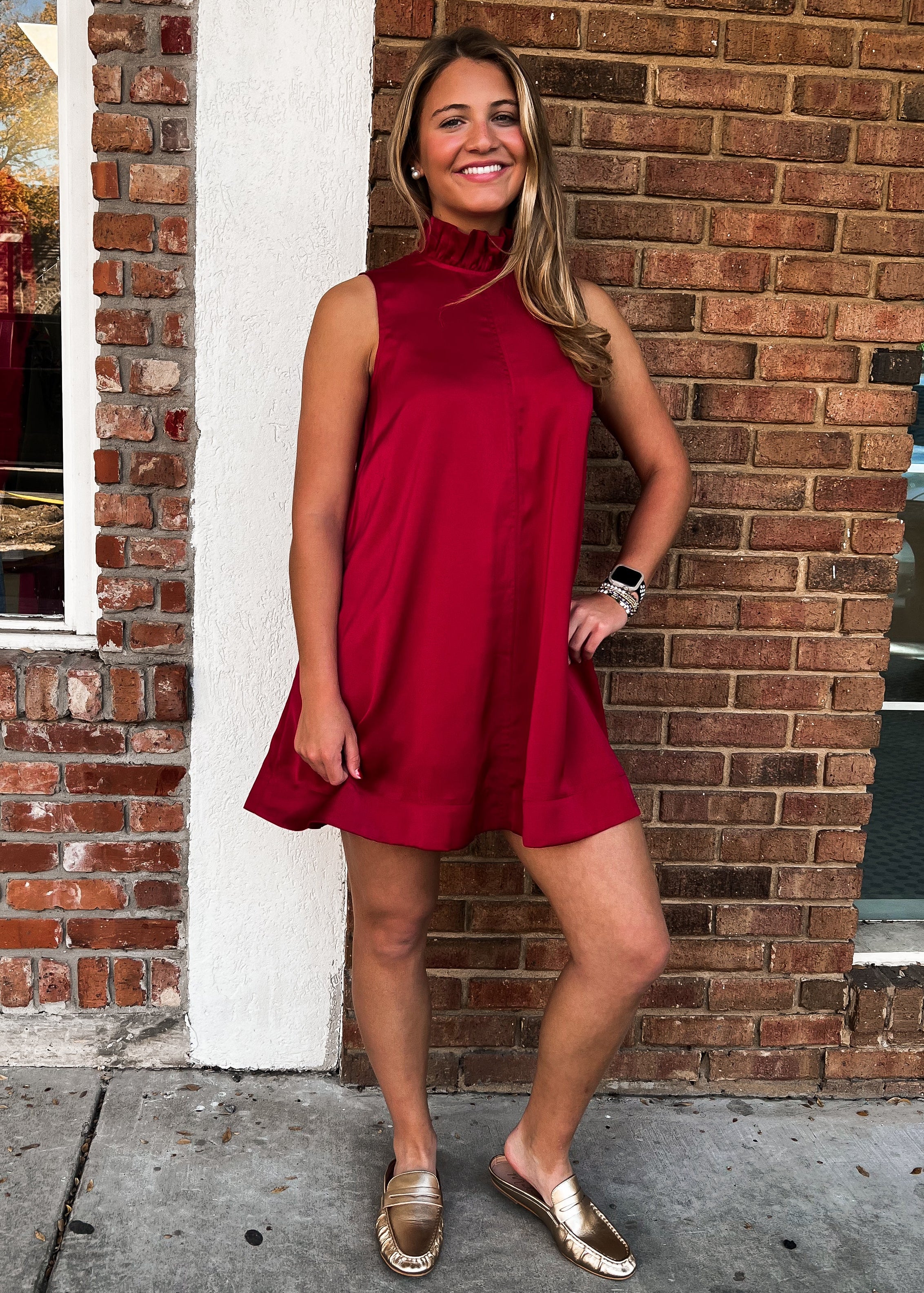 Lauren Red Dress with Back Tie