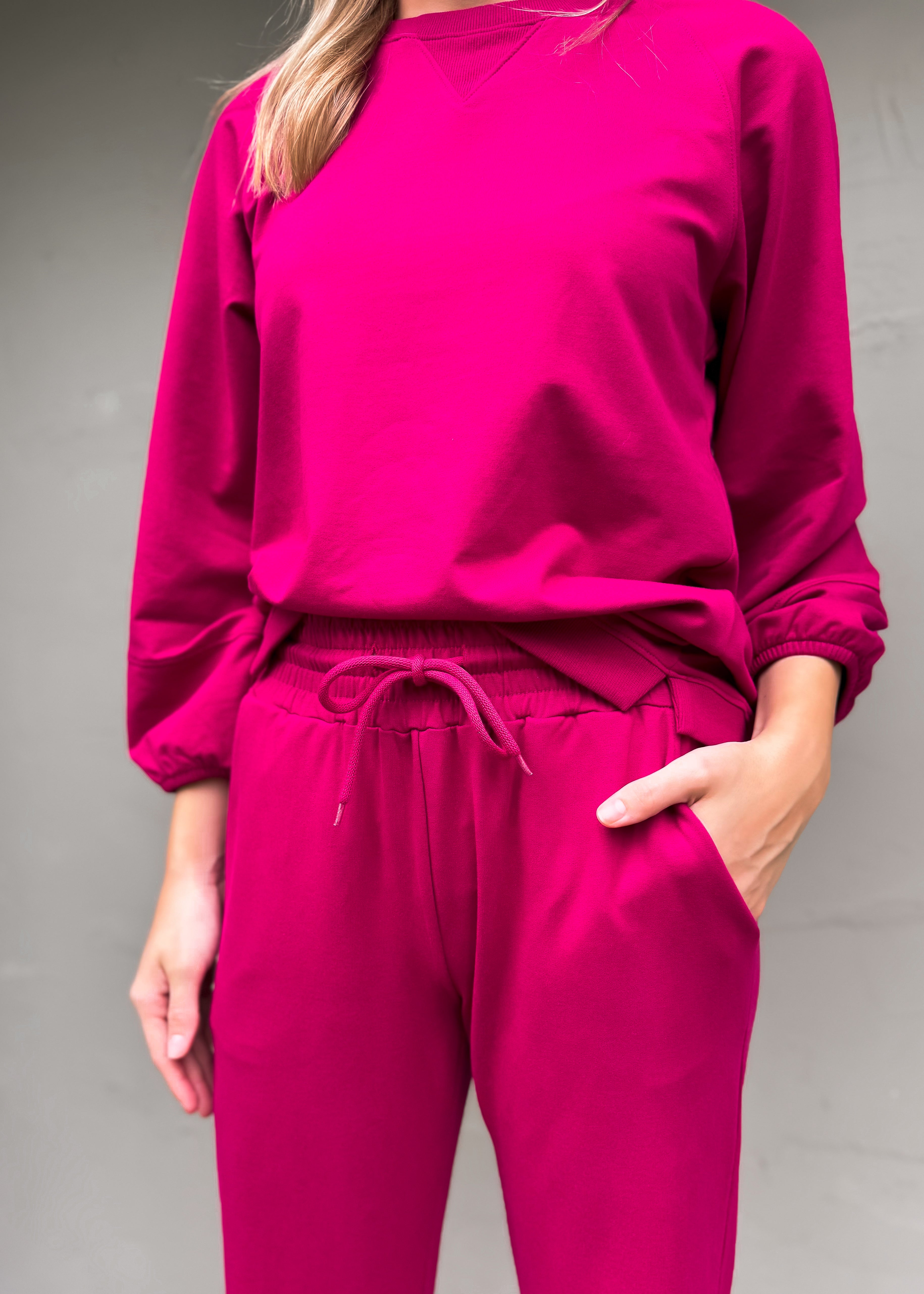 Another Love: Quincy Wide Leg Pants, Ruby Pink
