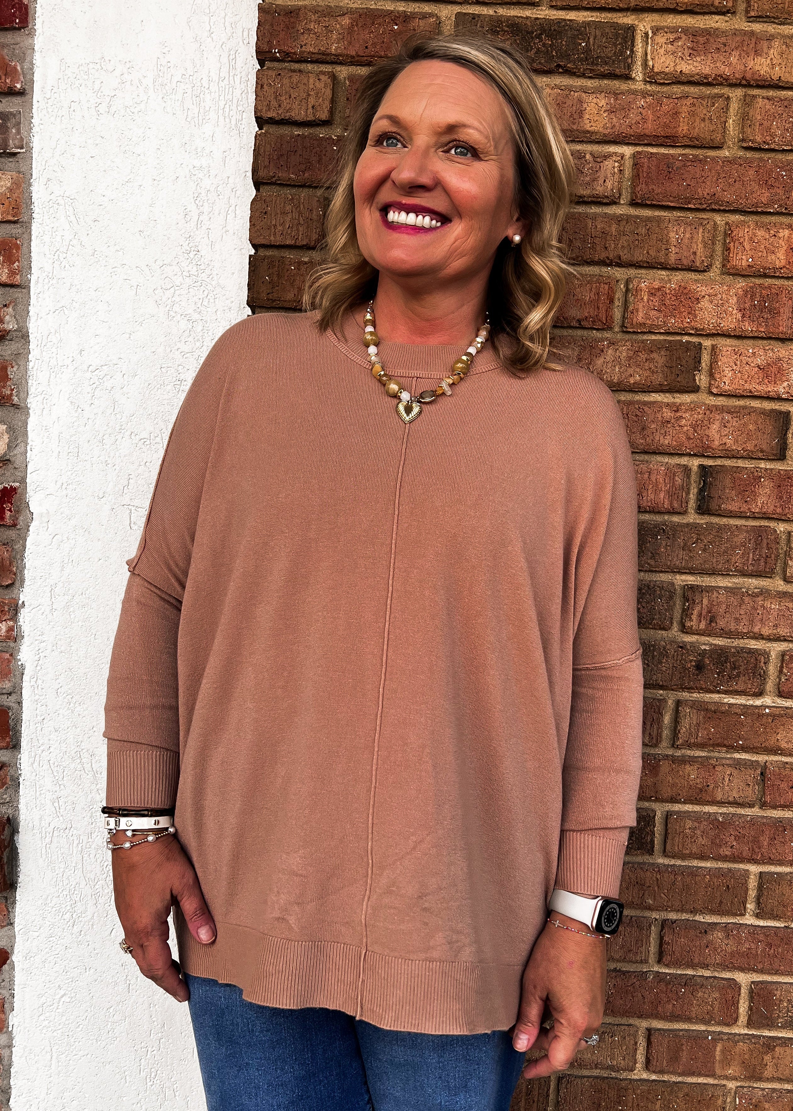 Karlie: Camel Cashmere Blend Sweater