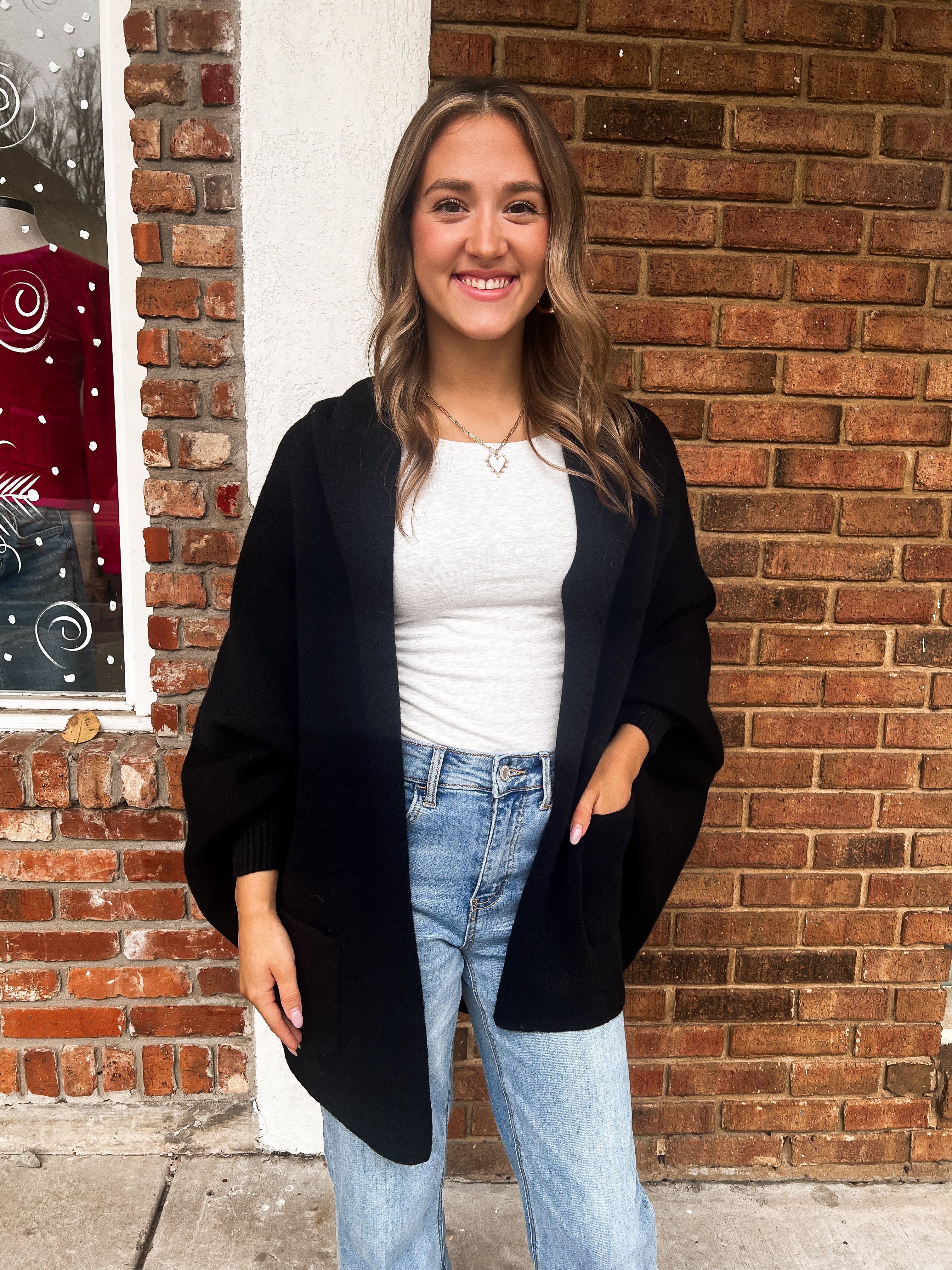 Ari Shawl Collar Open Cardigan