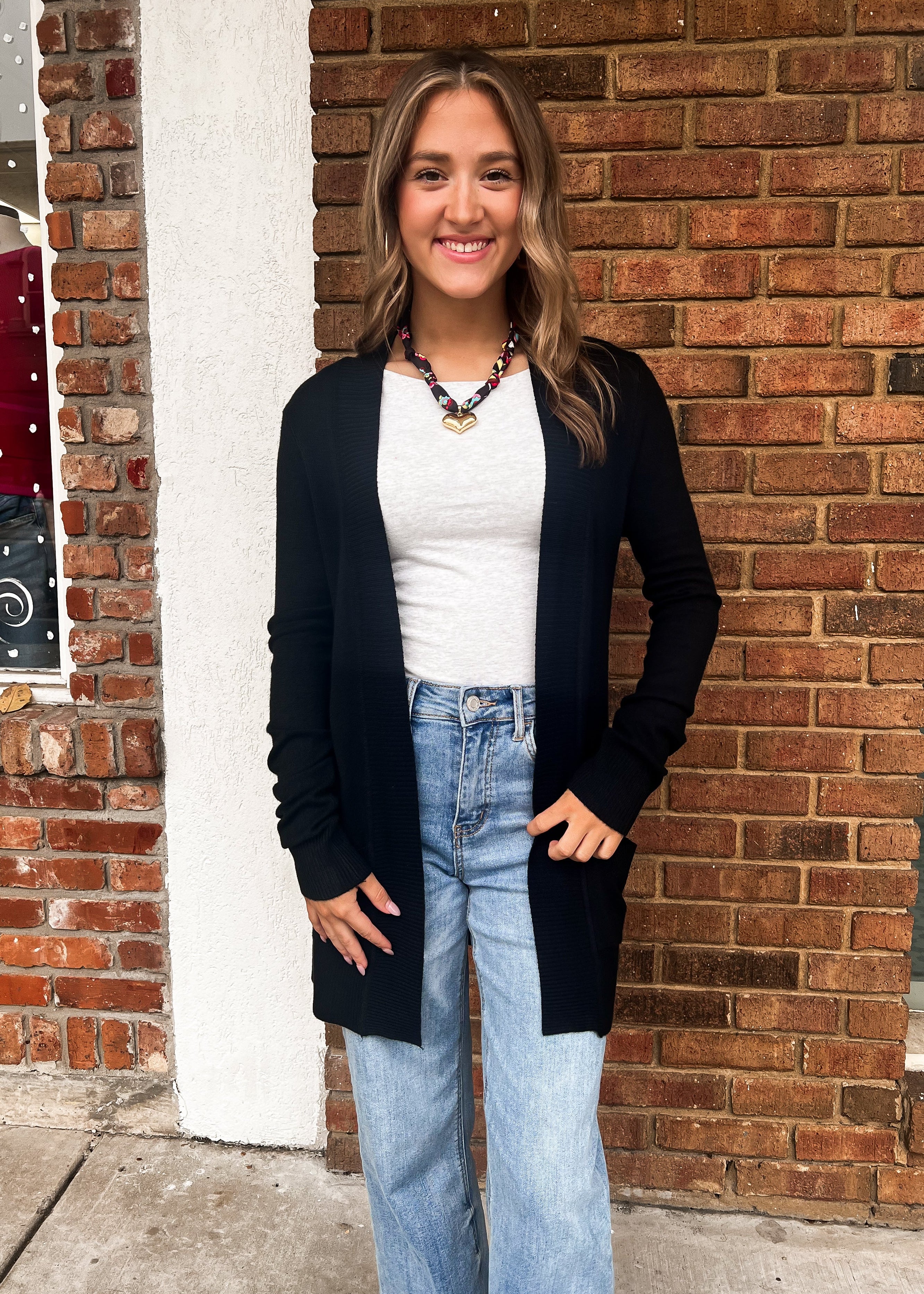 Debbie Lightweight Cardigan - Black