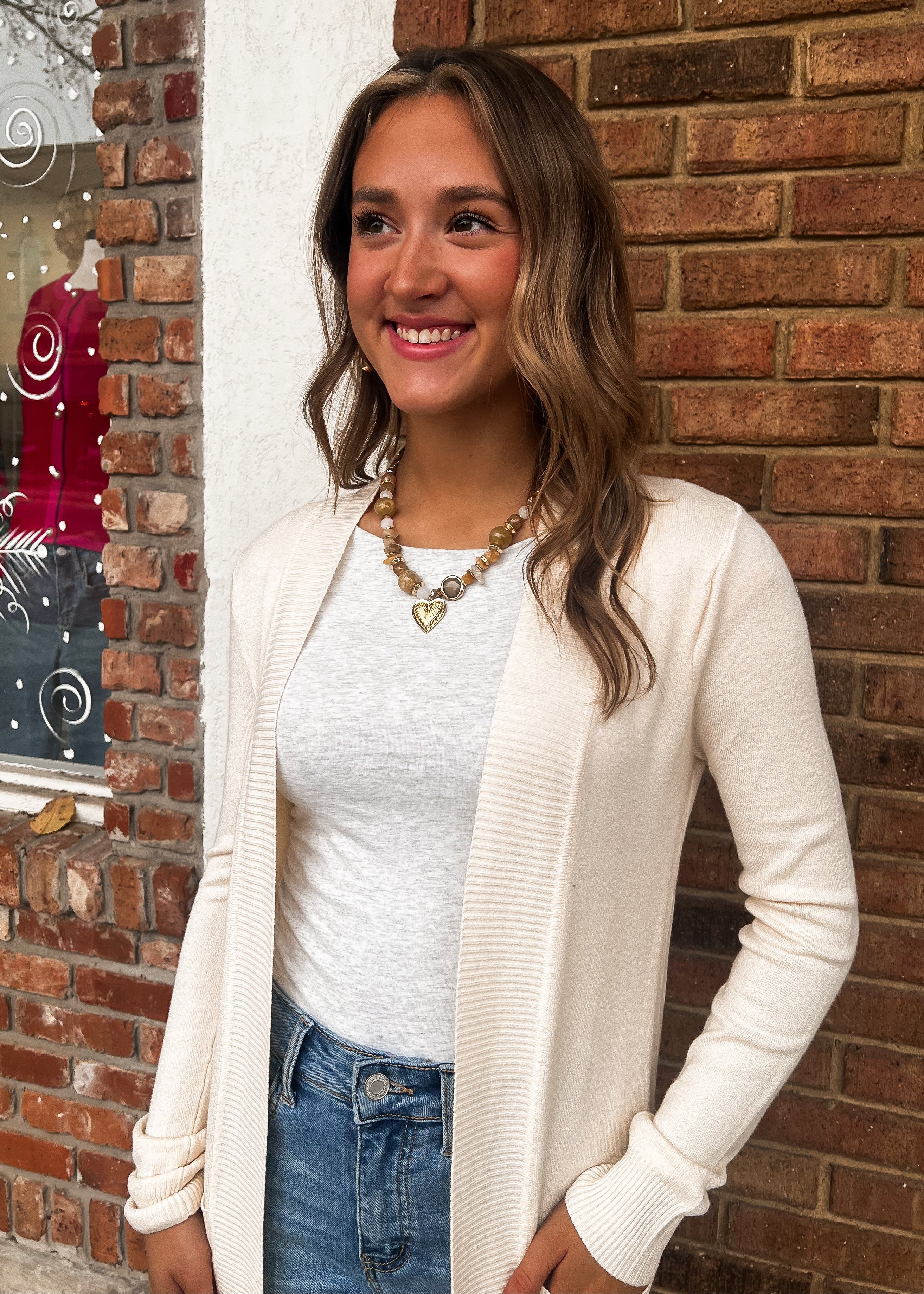 Debbie Lightweight Cardigan - Cream