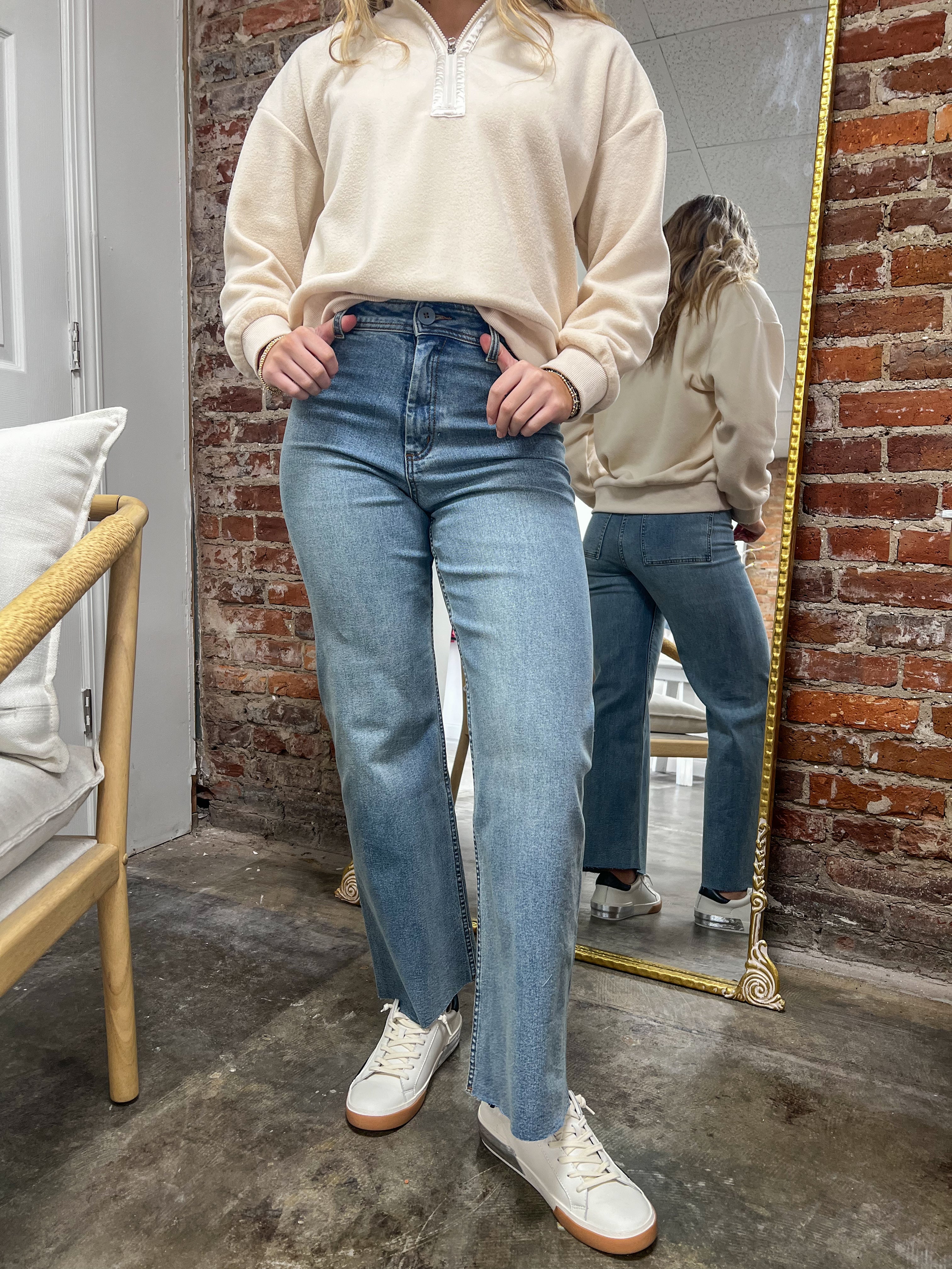 Remmie Straight Wide Leg Jeans