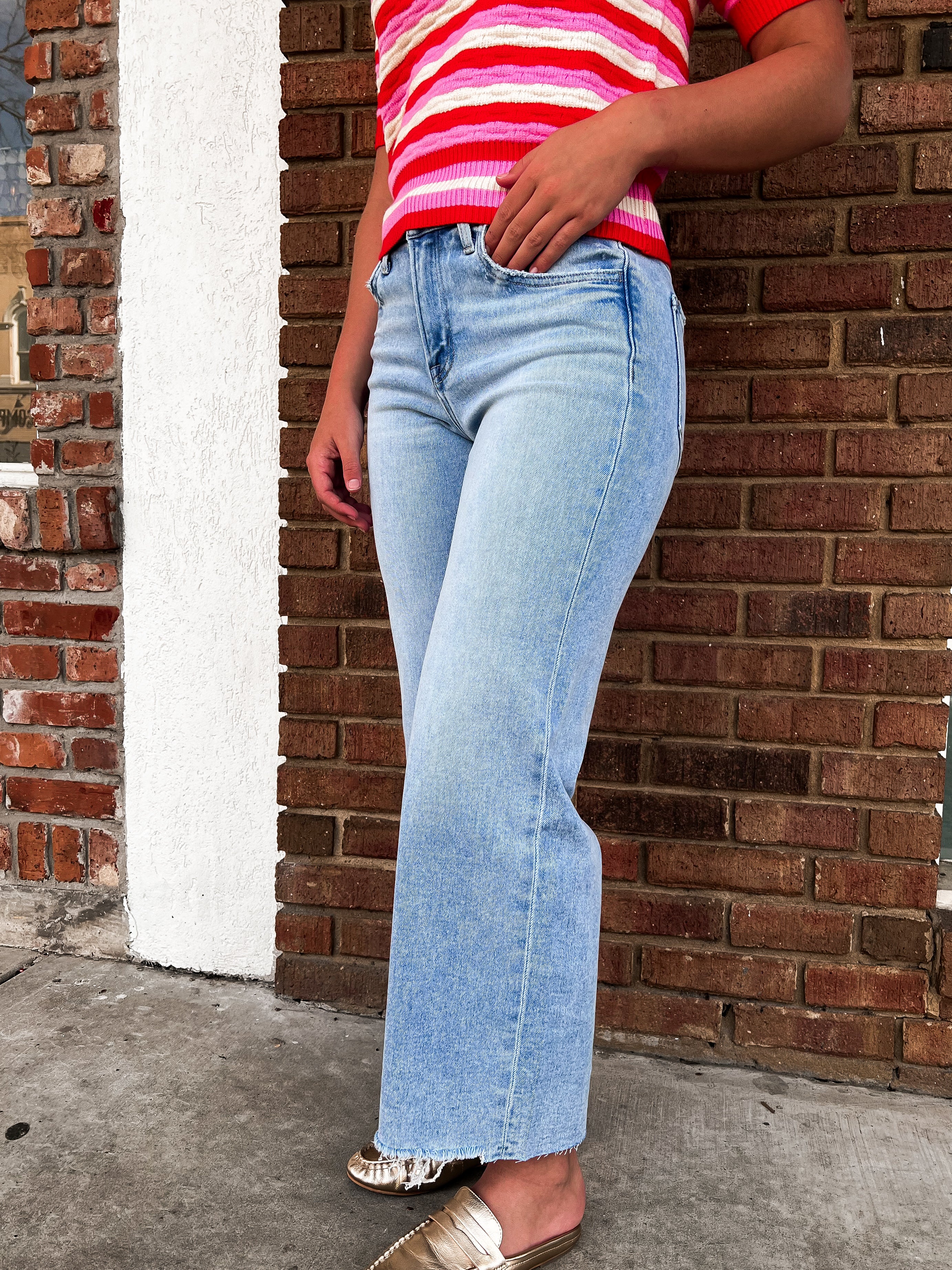 Olivia Wide Leg Crop Jeans