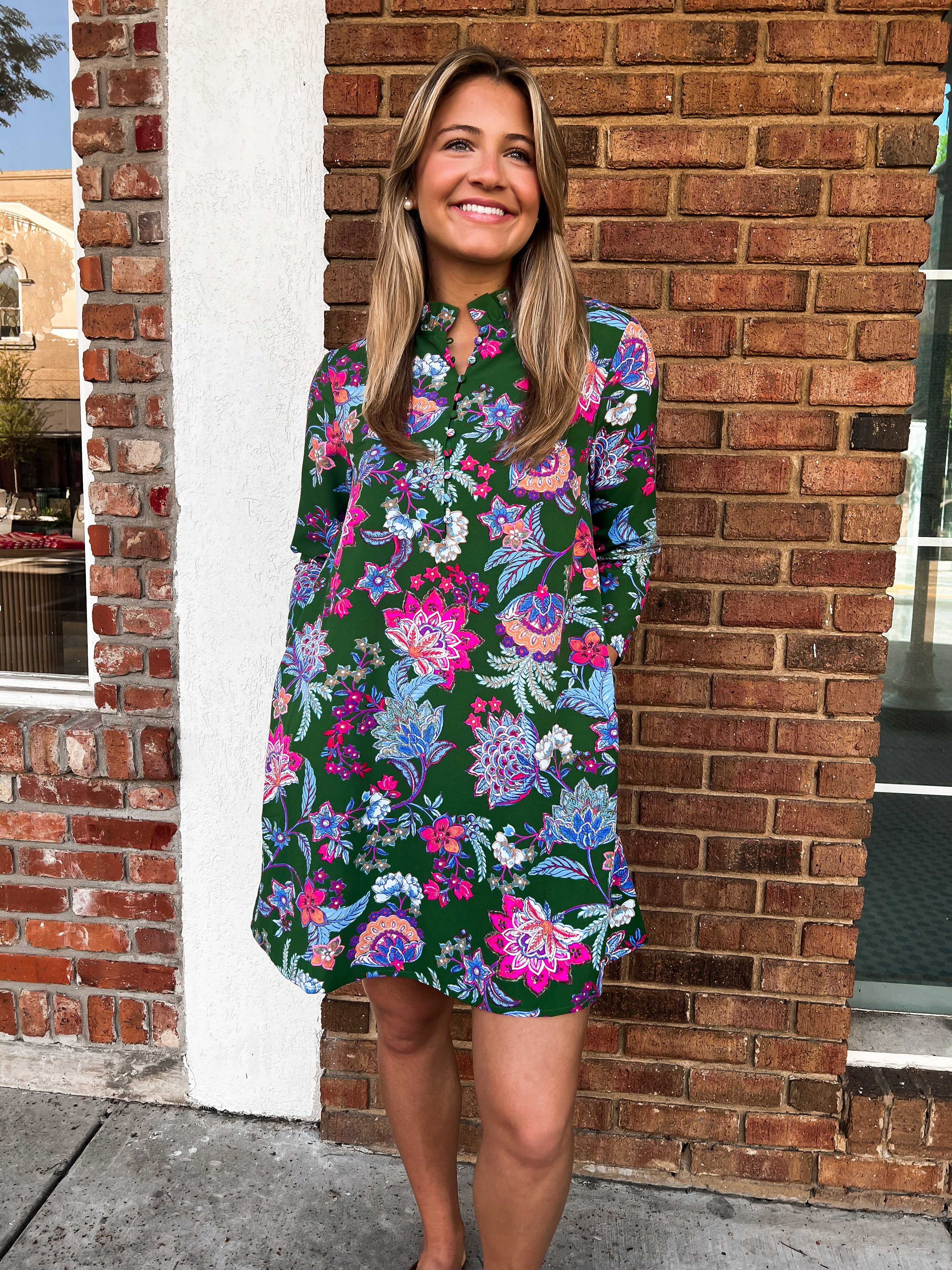 Harper Emerald Paisley Dress